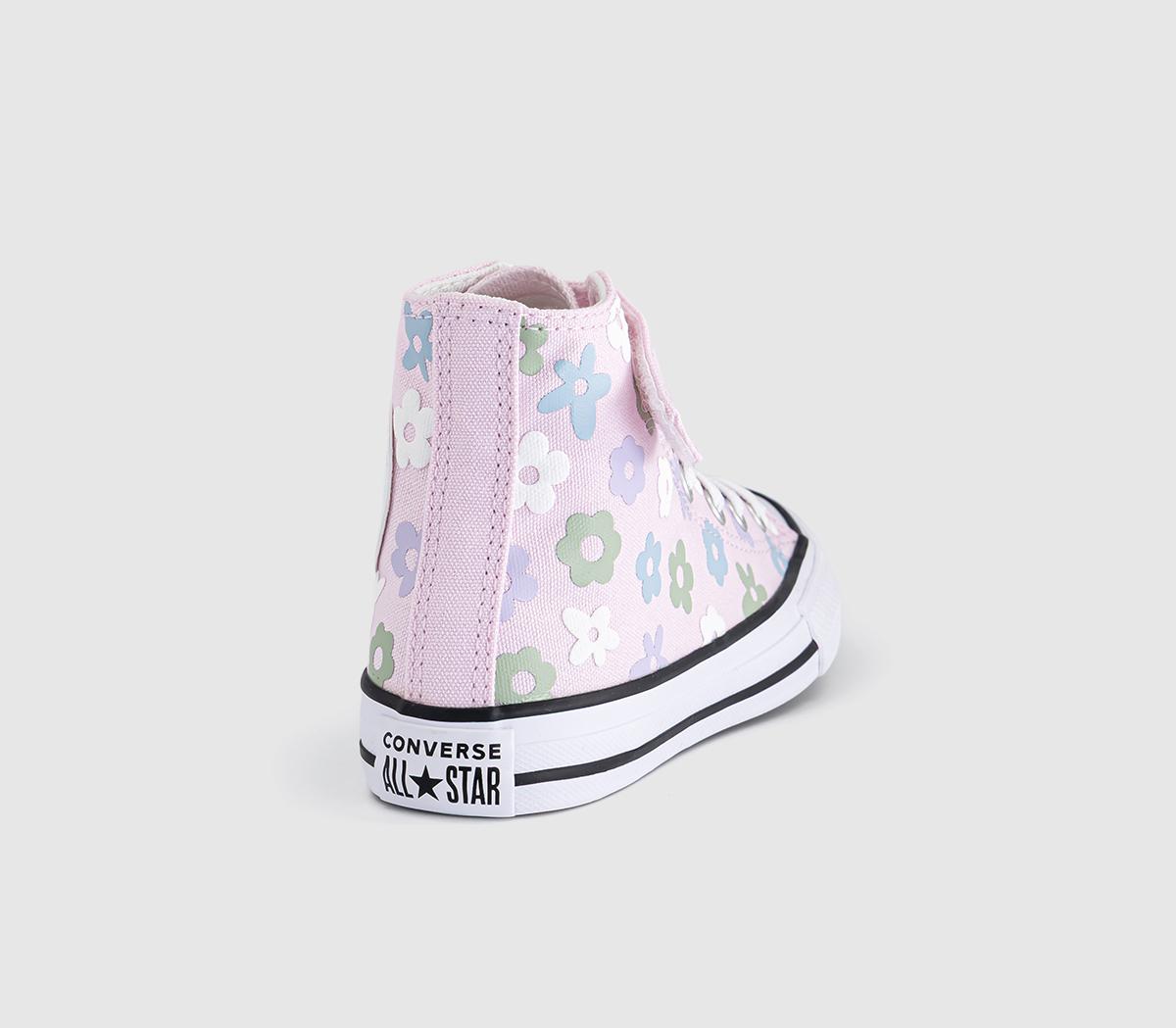 ConverseAll Star Hi Mid Sizes TrainersBubble Flower New Found Bloom White