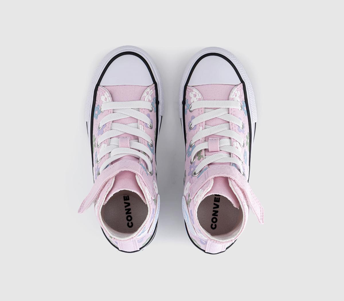 ConverseAll Star Hi Mid Sizes TrainersBubble Flower New Found Bloom White