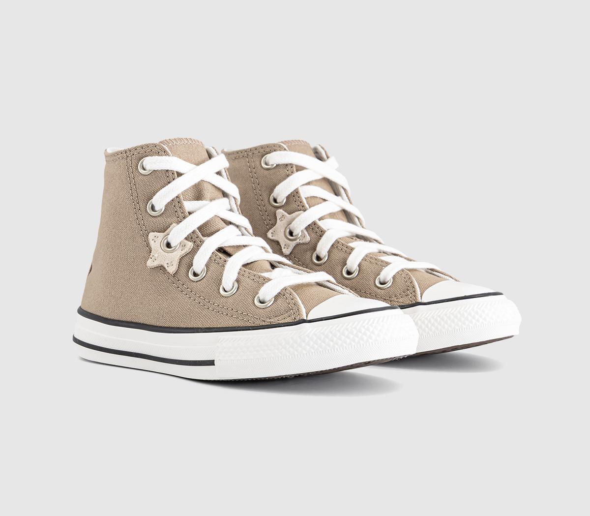 ConverseAll Star Hi Mid Sizes TrainersVintage Cargo White Black