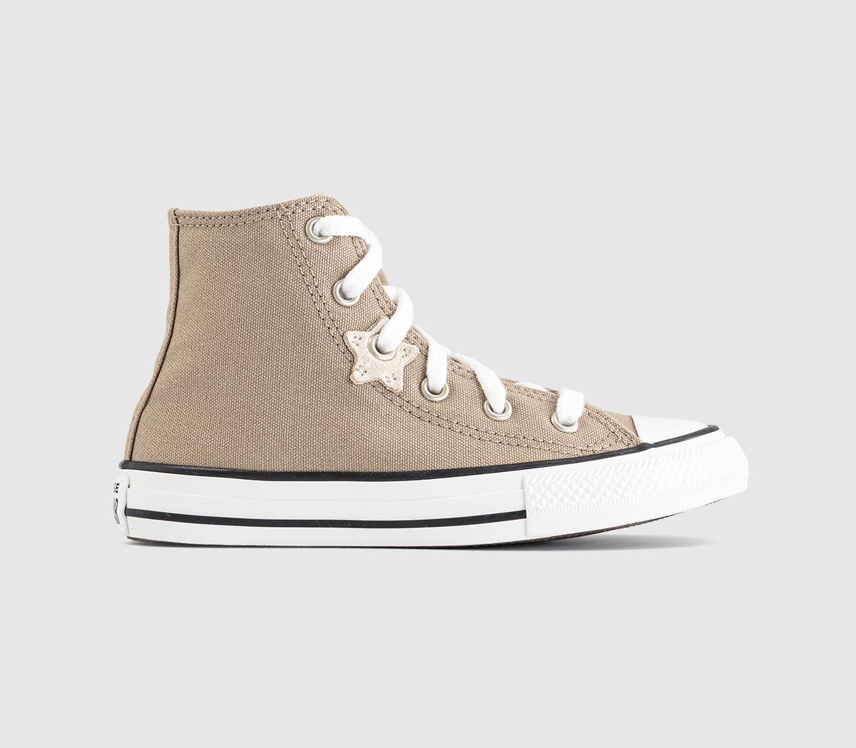 ConverseAll Star Hi Mid Sizes TrainersVintage Cargo White Black