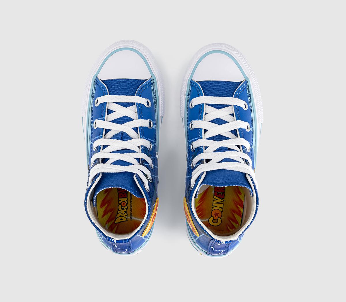 ConverseConverse x Dragon Ball Z All Star Hi Mid Sizes TrainersDragonball Z Leisure Time White Lapis Blue