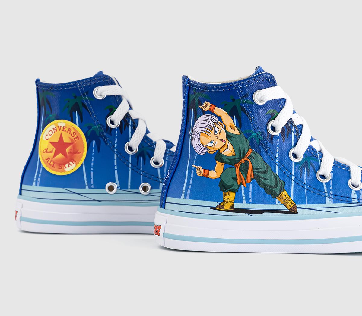ConverseConverse x Dragon Ball Z All Star Hi Mid Sizes TrainersDragonball Z Leisure Time White Lapis Blue