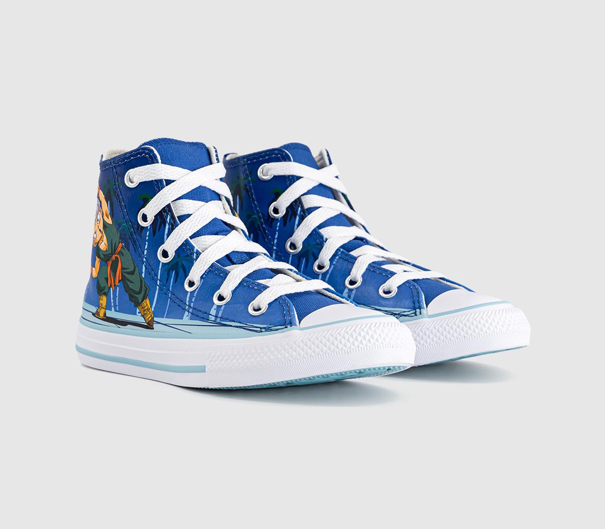 ConverseConverse x Dragon Ball Z All Star Hi Mid Sizes TrainersDragonball Z Leisure Time White Lapis Blue