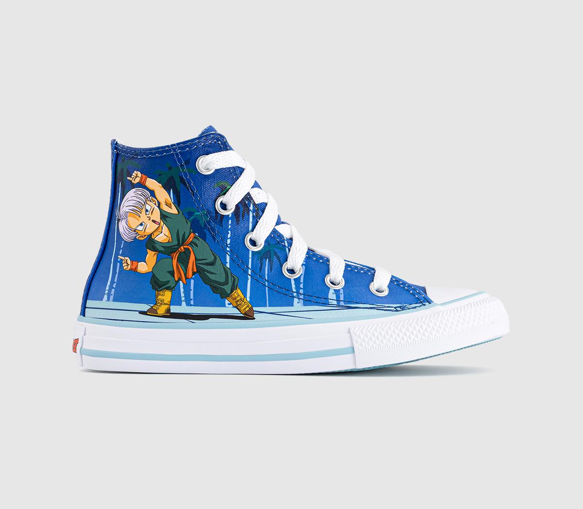 ConverseConverse x Dragon Ball Z All Star Hi Mid Sizes TrainersDragonball Z Leisure Time White Lapis Blue