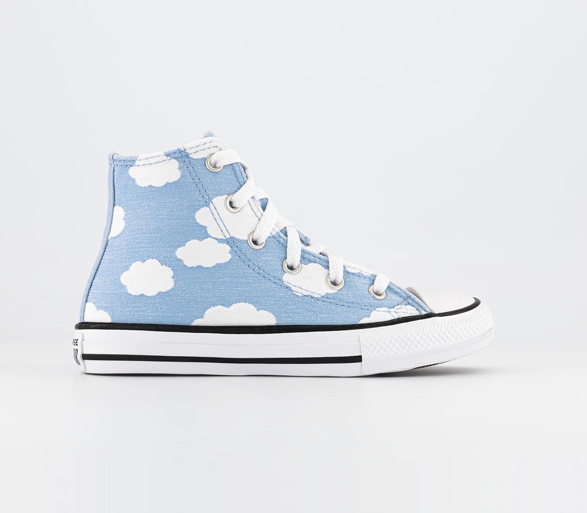 All Star Hi Mid Sizes Trainers Light Armory Blue Cloud
