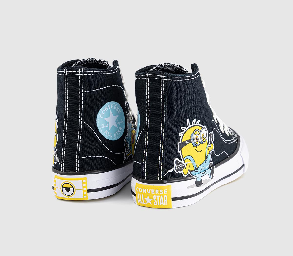 ConverseAll Star Hi Kids TrainersMinions Black Multi White