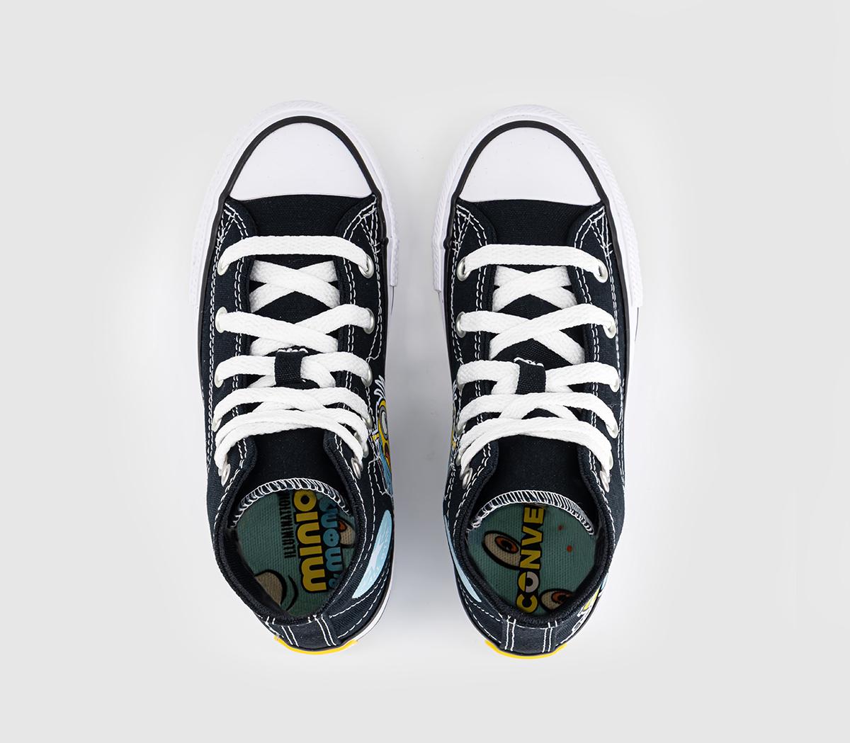 ConverseAll Star Hi Kids TrainersMinions Black Multi White