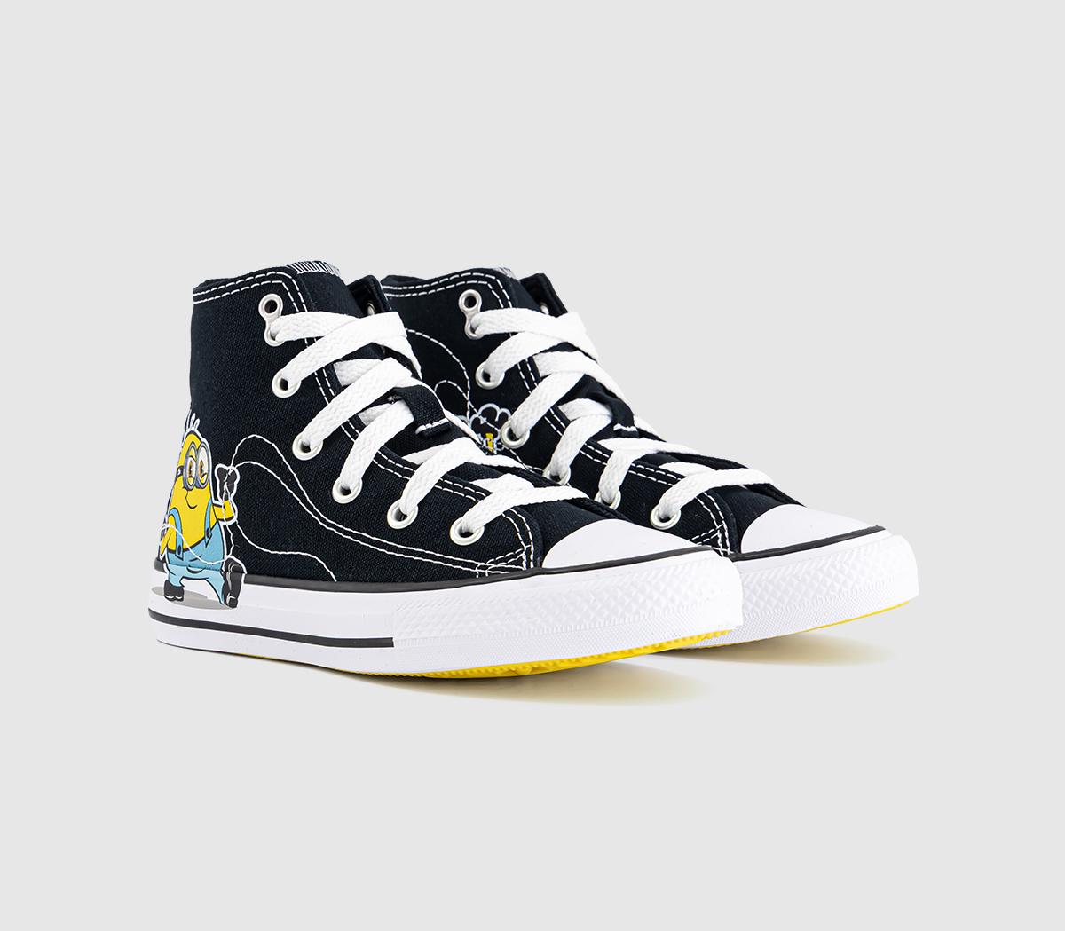 ConverseAll Star Hi Kids TrainersMinions Black Multi White