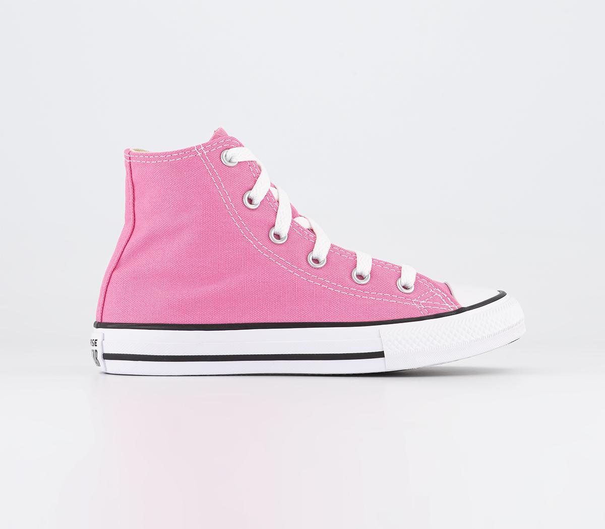 Kids All Star Hi Mid Sizes Trainers Pink