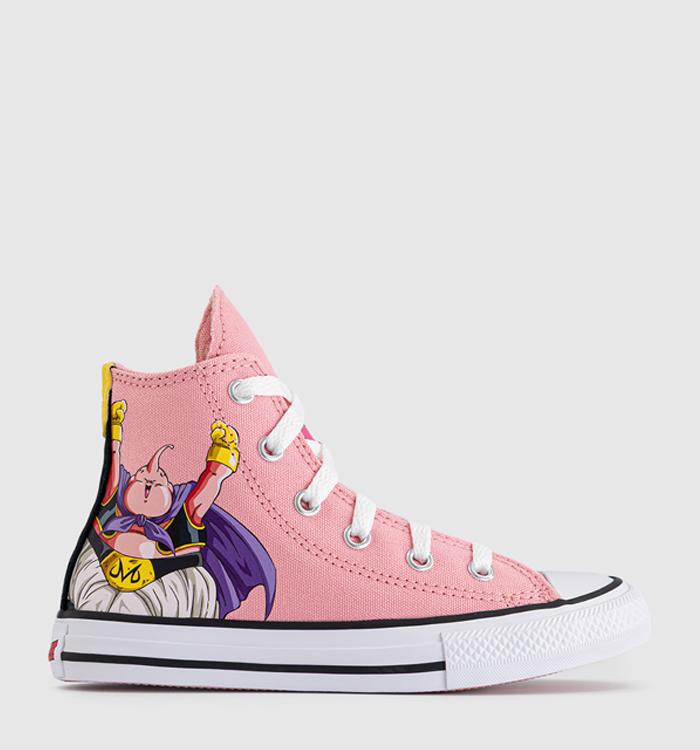 Converse Converse x Dragon Ball Z All Star Hi Mid Sizes Trainers Dragonball Z Quartz Pink Black Cyber Yellow