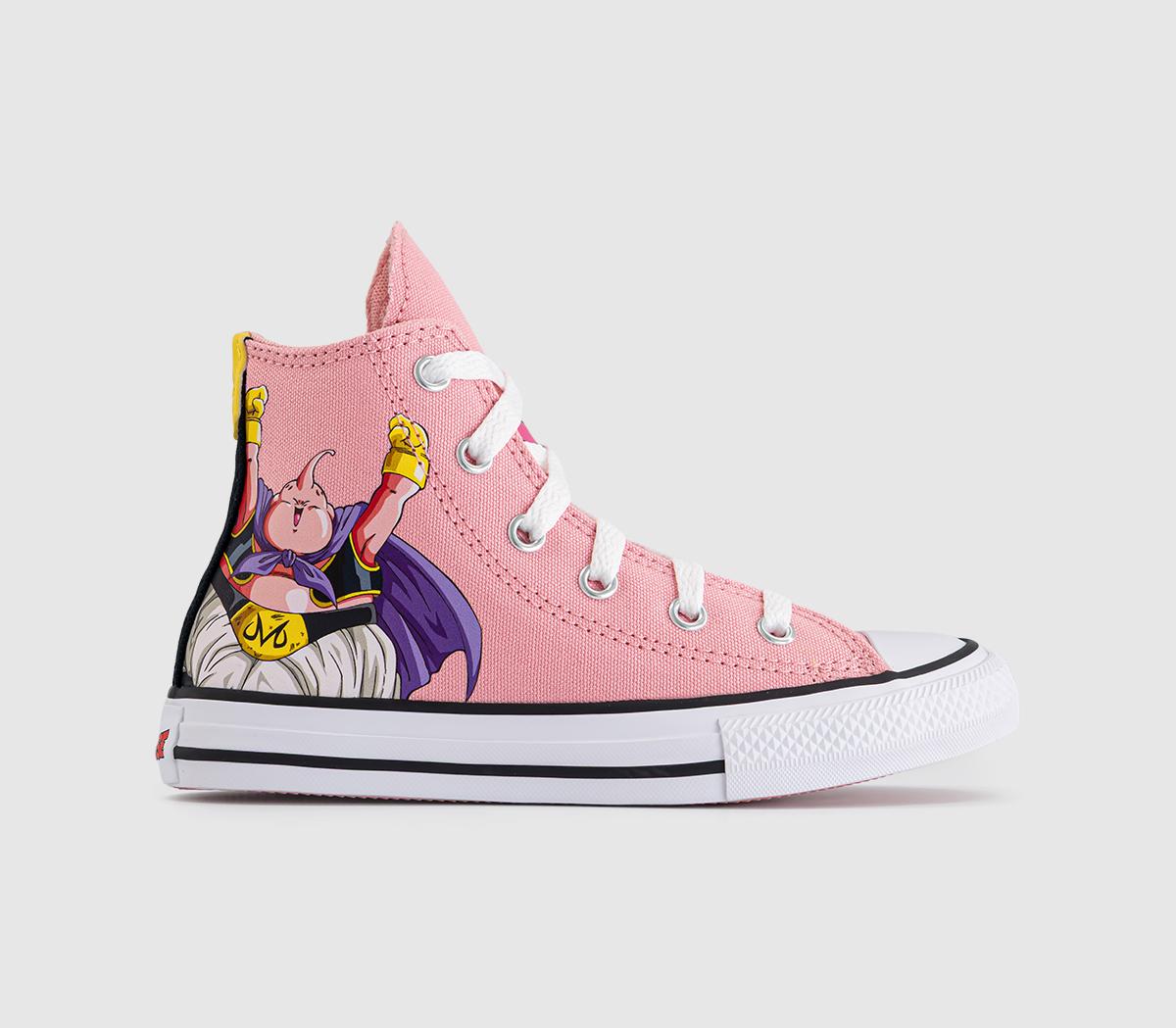 ConverseConverse x Dragon Ball Z All Star Hi Mid Sizes TrainersDragonball Z Quartz Pink Black Cyber Yellow