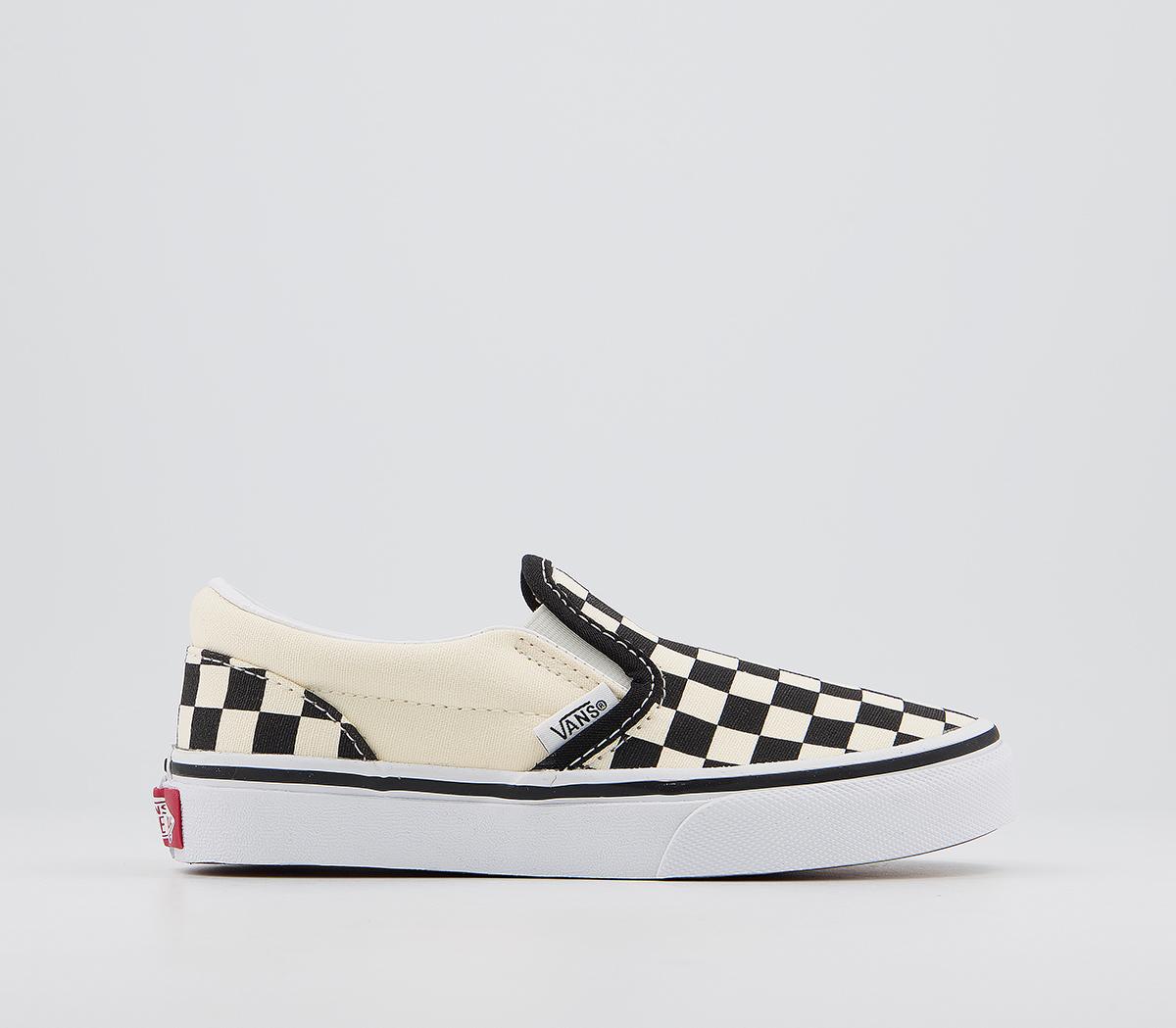 cream and black checkered vans