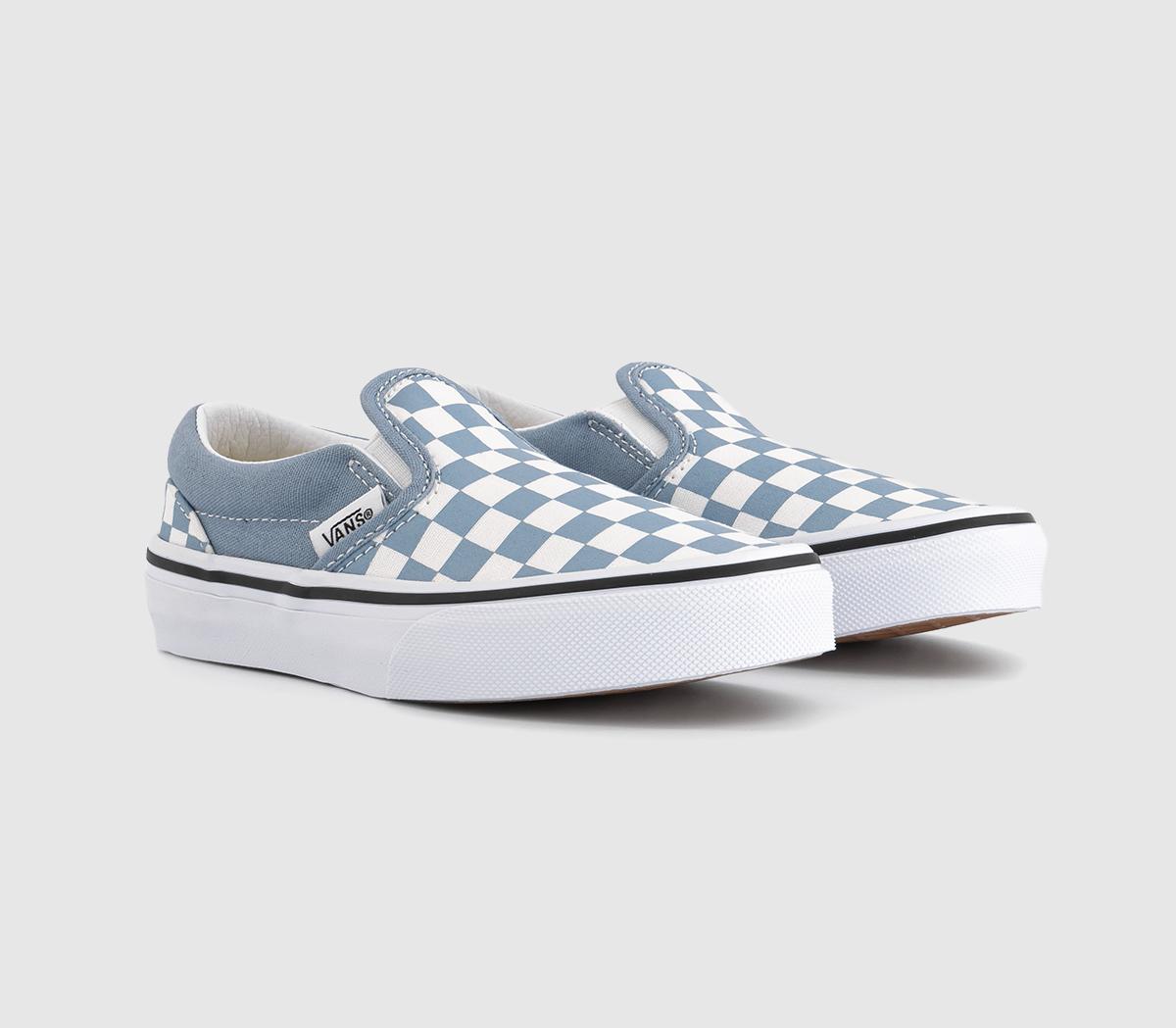 Vans Classic Slip On Kids Color Theory Checkerboard Dusty Blue, 2