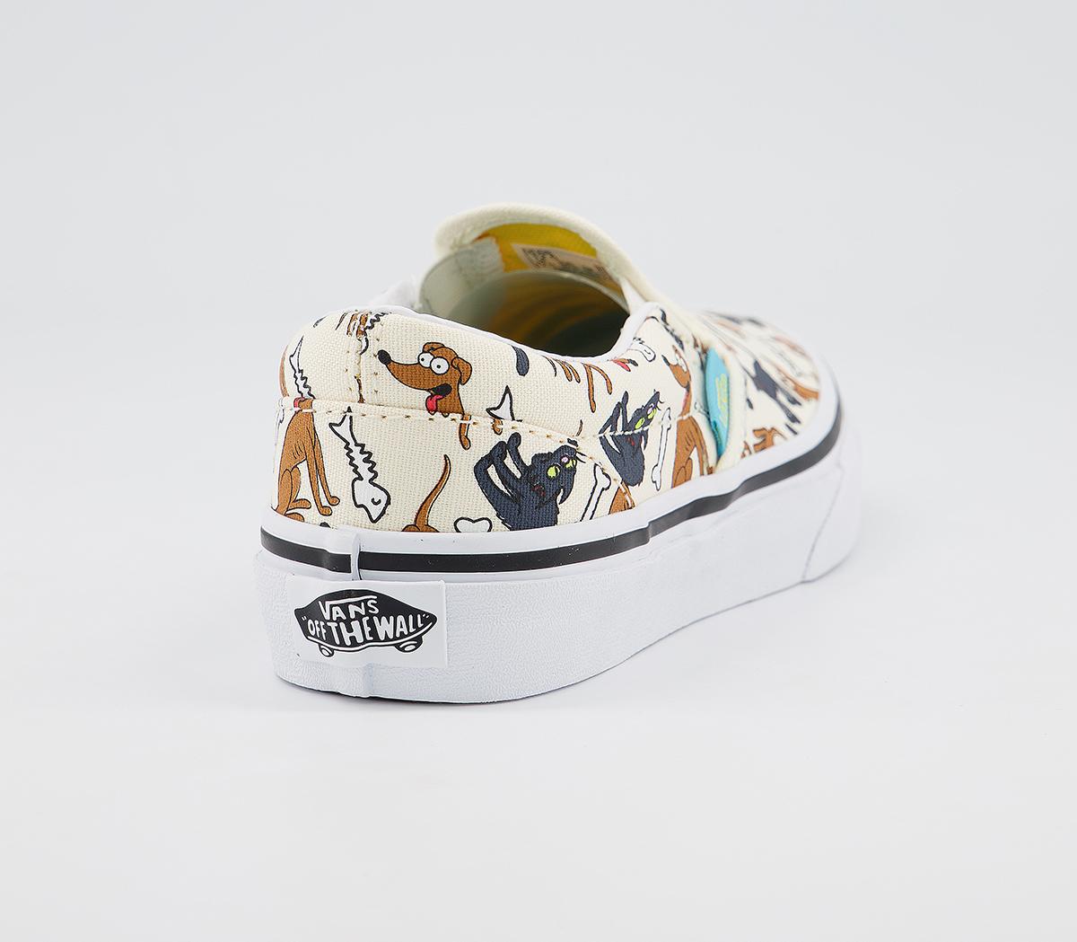 VansClassic Slip On Kids TrainersThe Simpsons Family Pets