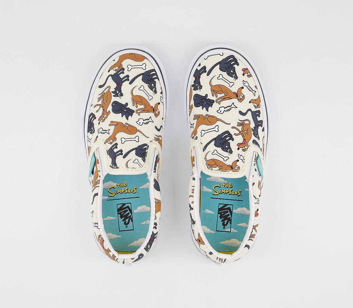 VansClassic Slip On Kids TrainersThe Simpsons Family Pets