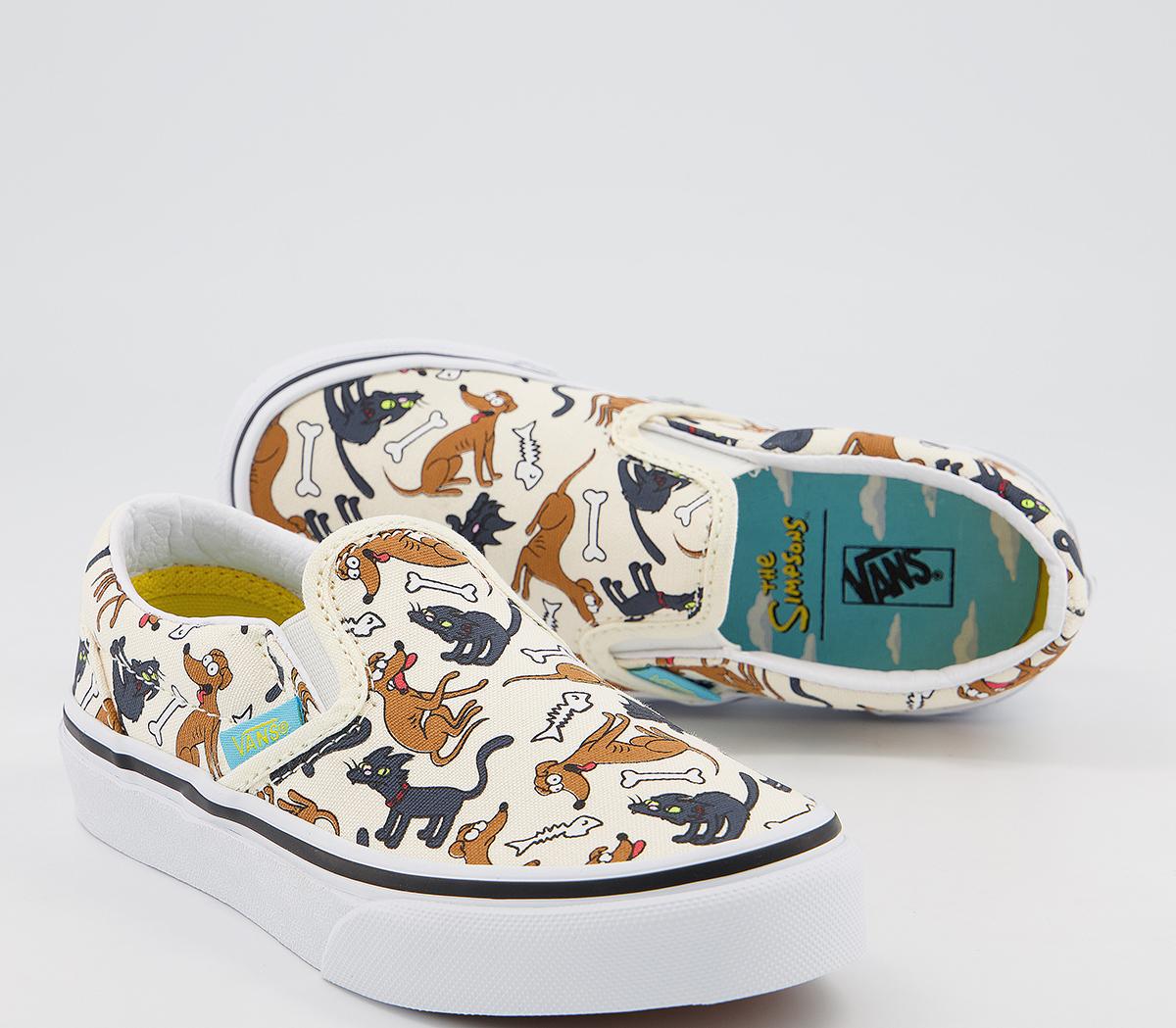 VansClassic Slip On Kids TrainersThe Simpsons Family Pets