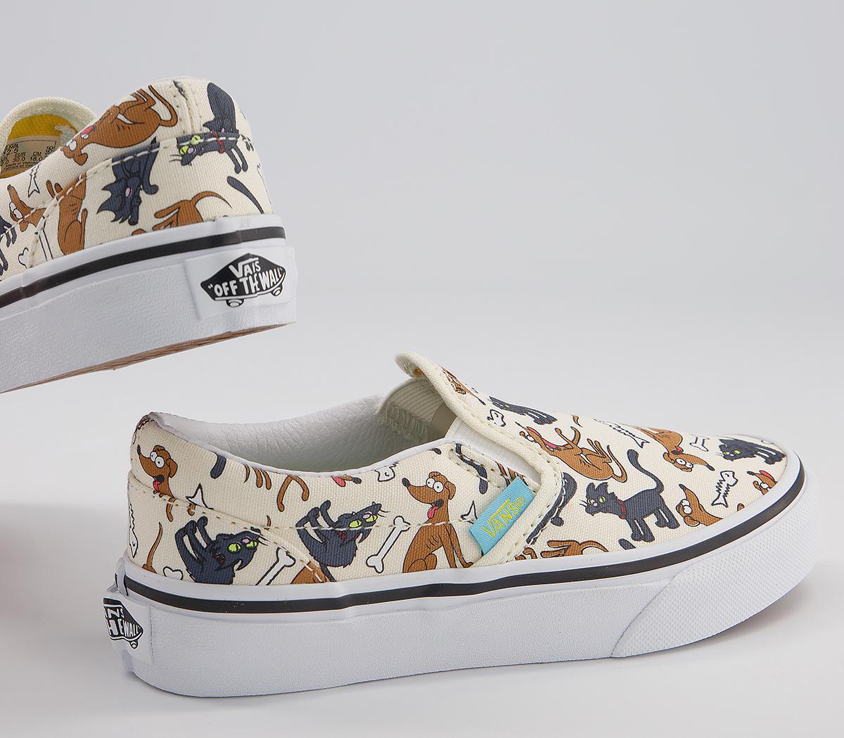 VansClassic Slip On Kids TrainersThe Simpsons Family Pets
