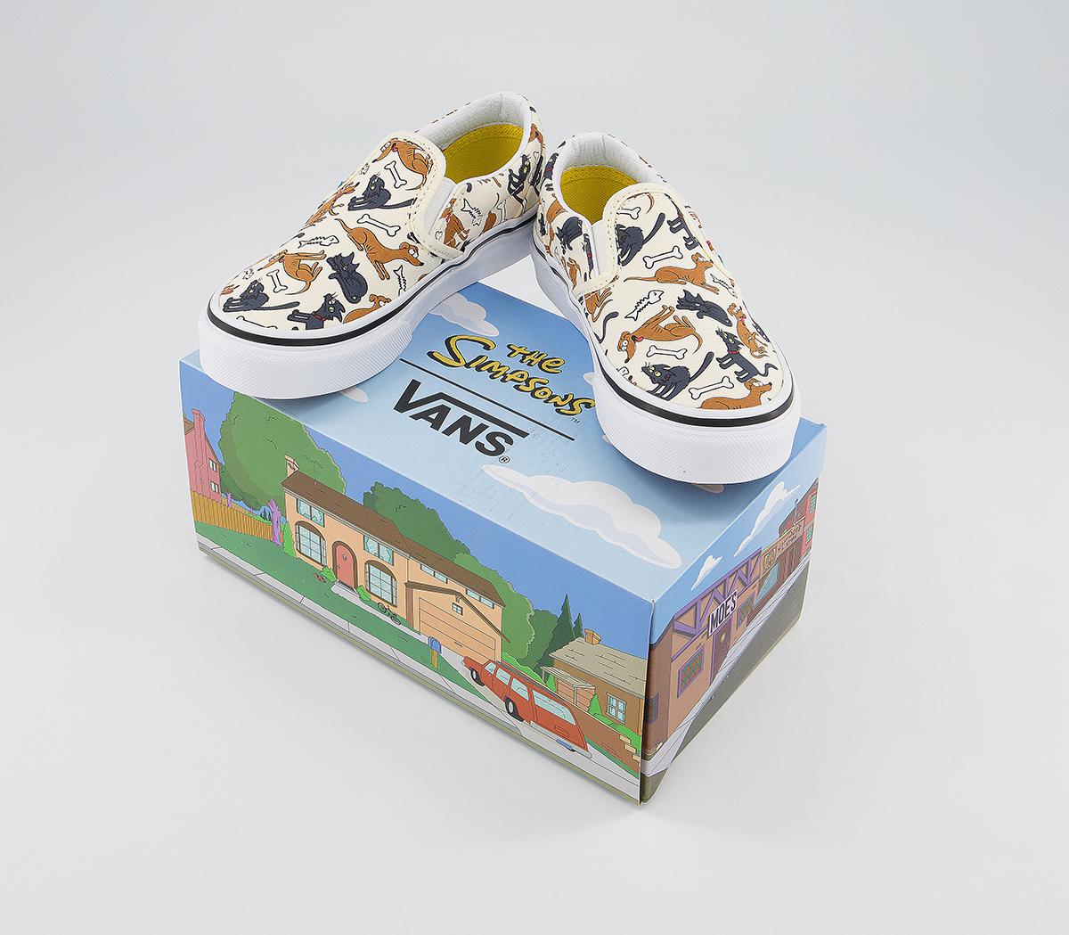 VansClassic Slip On Kids TrainersThe Simpsons Family Pets
