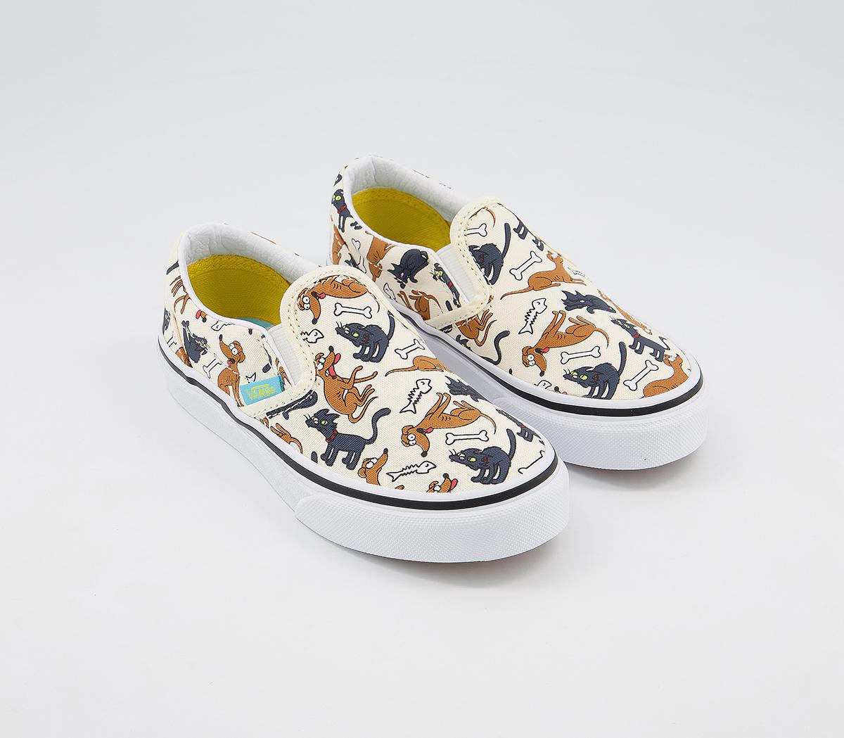 VansClassic Slip On Kids TrainersThe Simpsons Family Pets