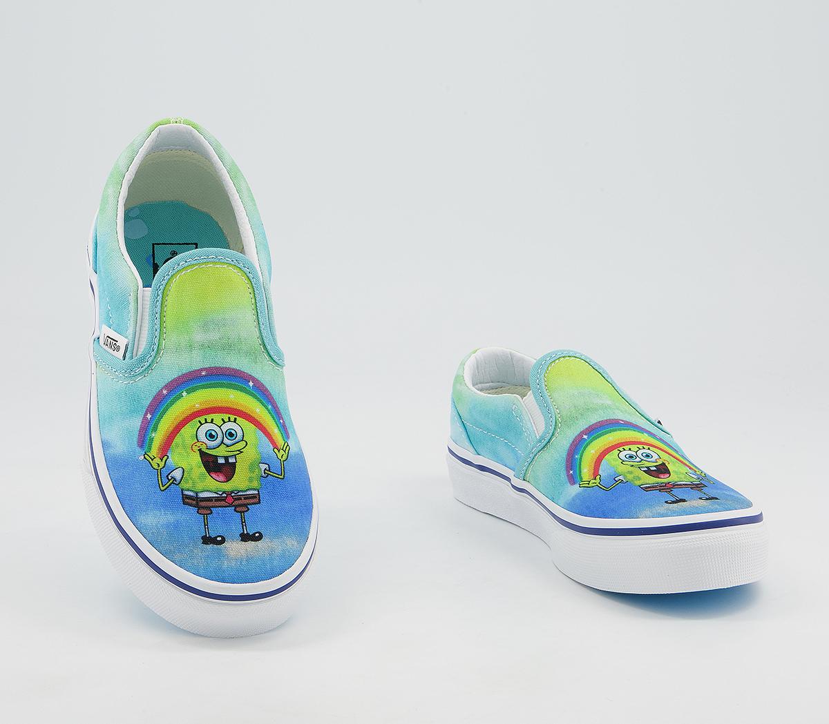 Vans Classic Slip On Kids Trainers Vans Classic Slip On Kids Trainers Spongebob Imaginaaation
