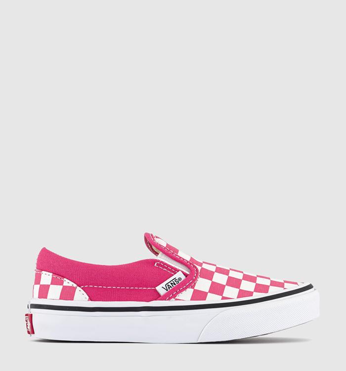 Vans Classic Slip On Kids Color Theory Checkerboard Honeysuckle