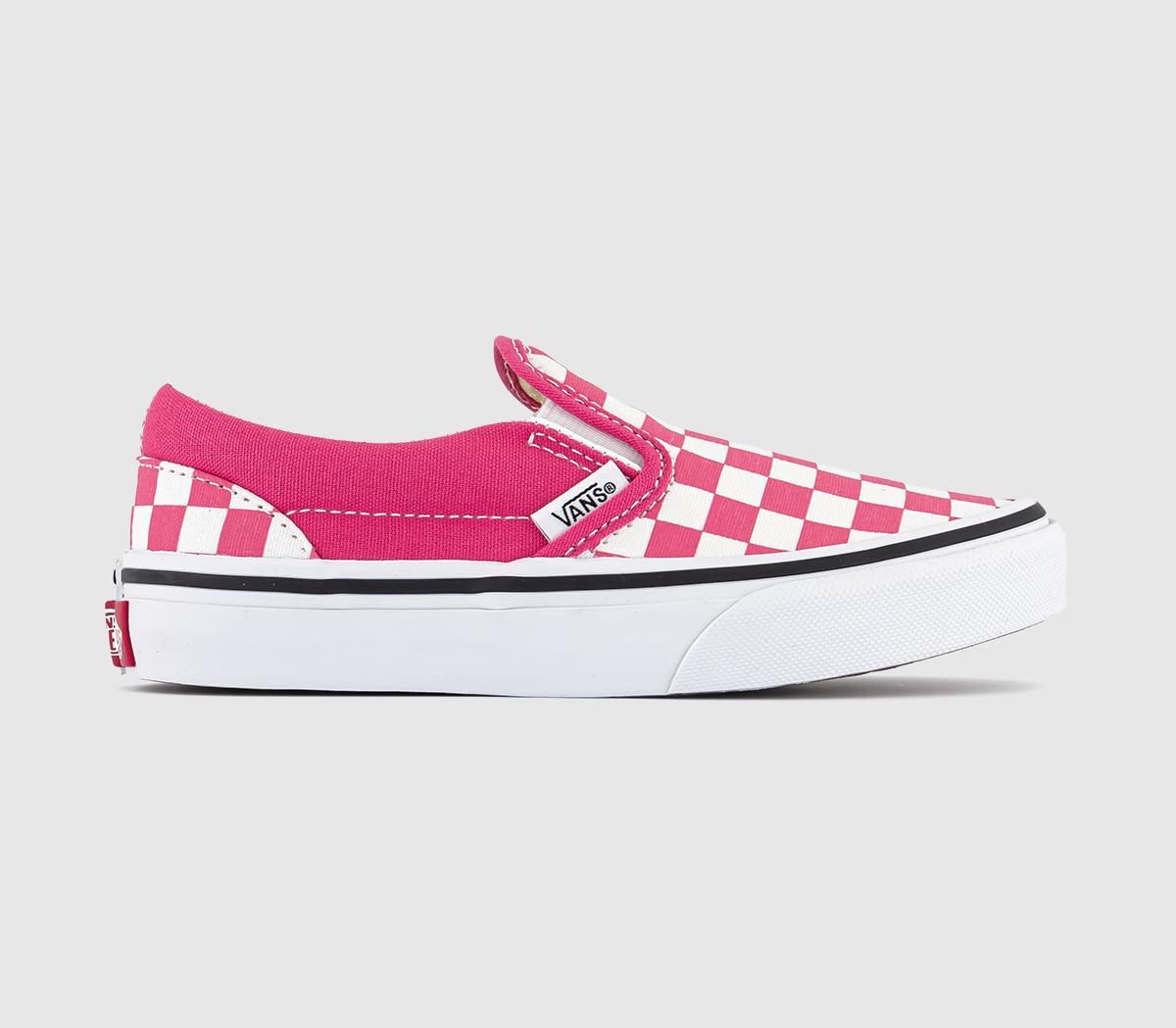 Vans Classic Slip On Kids Color Theory Checkerboard Honeysuckle Unisex