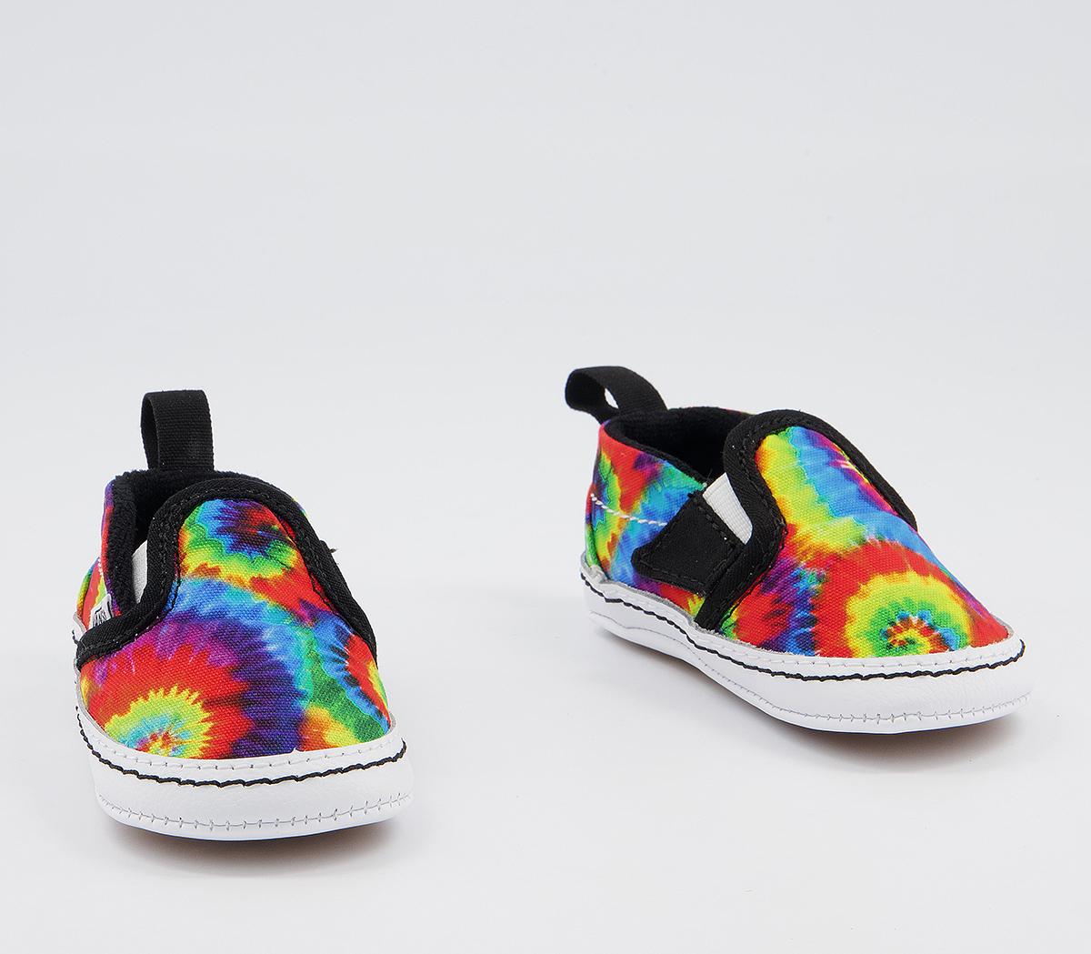 Vans Classic Slip On Crib Trainers Vans Classic Slip On Crib Trainers Tie Dye Multi True White