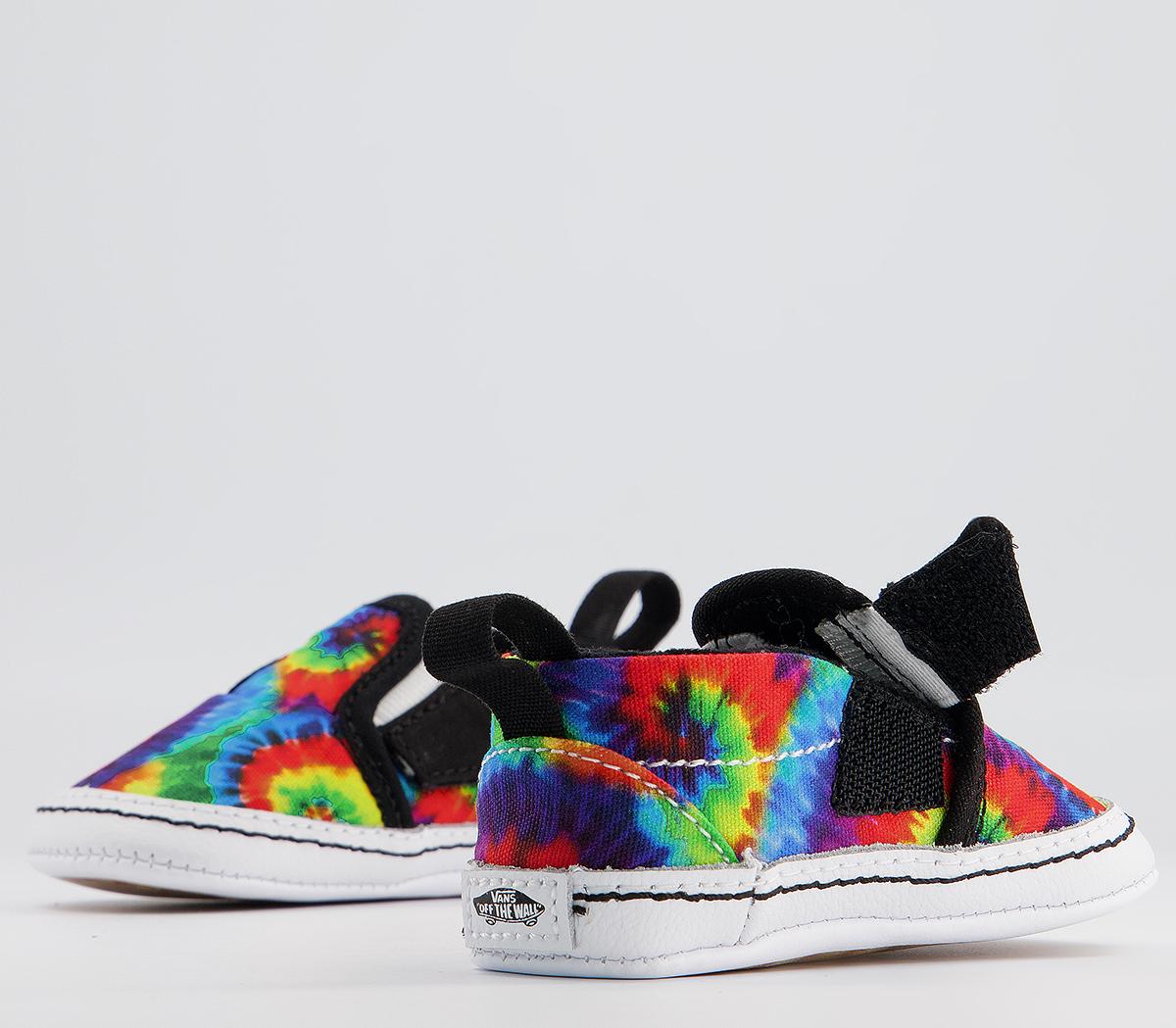 Vans Classic Slip On Crib Trainers Vans Classic Slip On Crib Trainers Tie Dye Multi True White