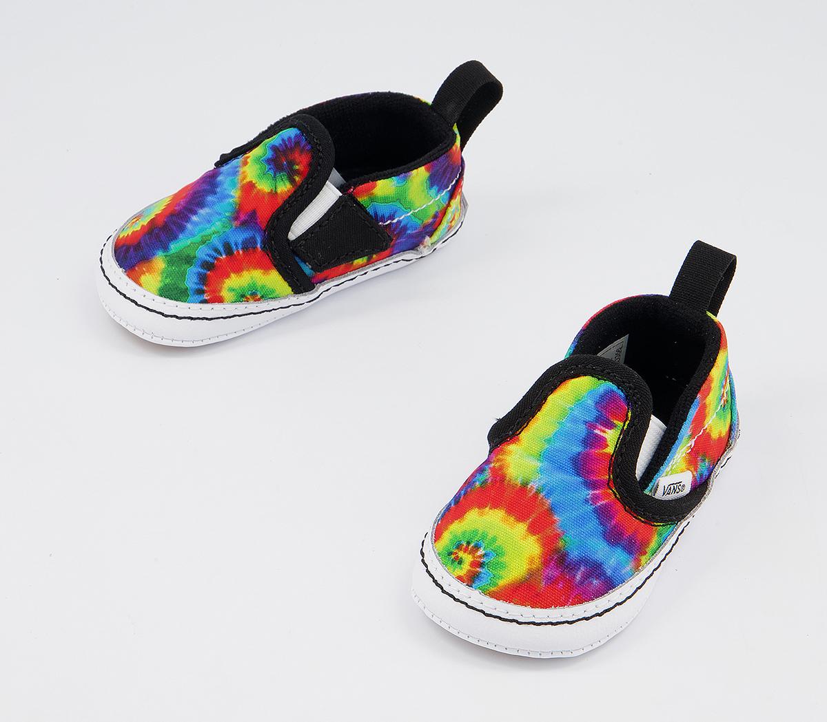 Vans Classic Slip On Crib Trainers Vans Classic Slip On Crib Trainers Tie Dye Multi True White