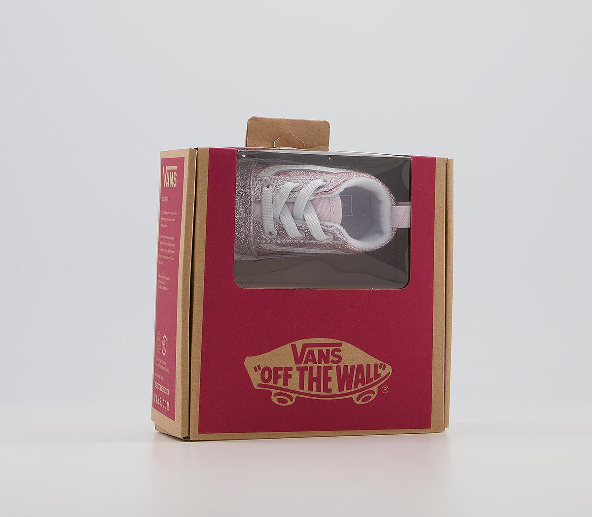 Vans Old Skool Crib Trainers Vans Old Skool Crib Trainers Glitter Orchid Ice Powder Pink