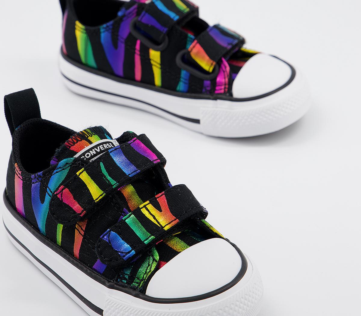 Converse All Star 2vlace Trainers Converse All Star 2vlace Trainers Black Black White Zebra