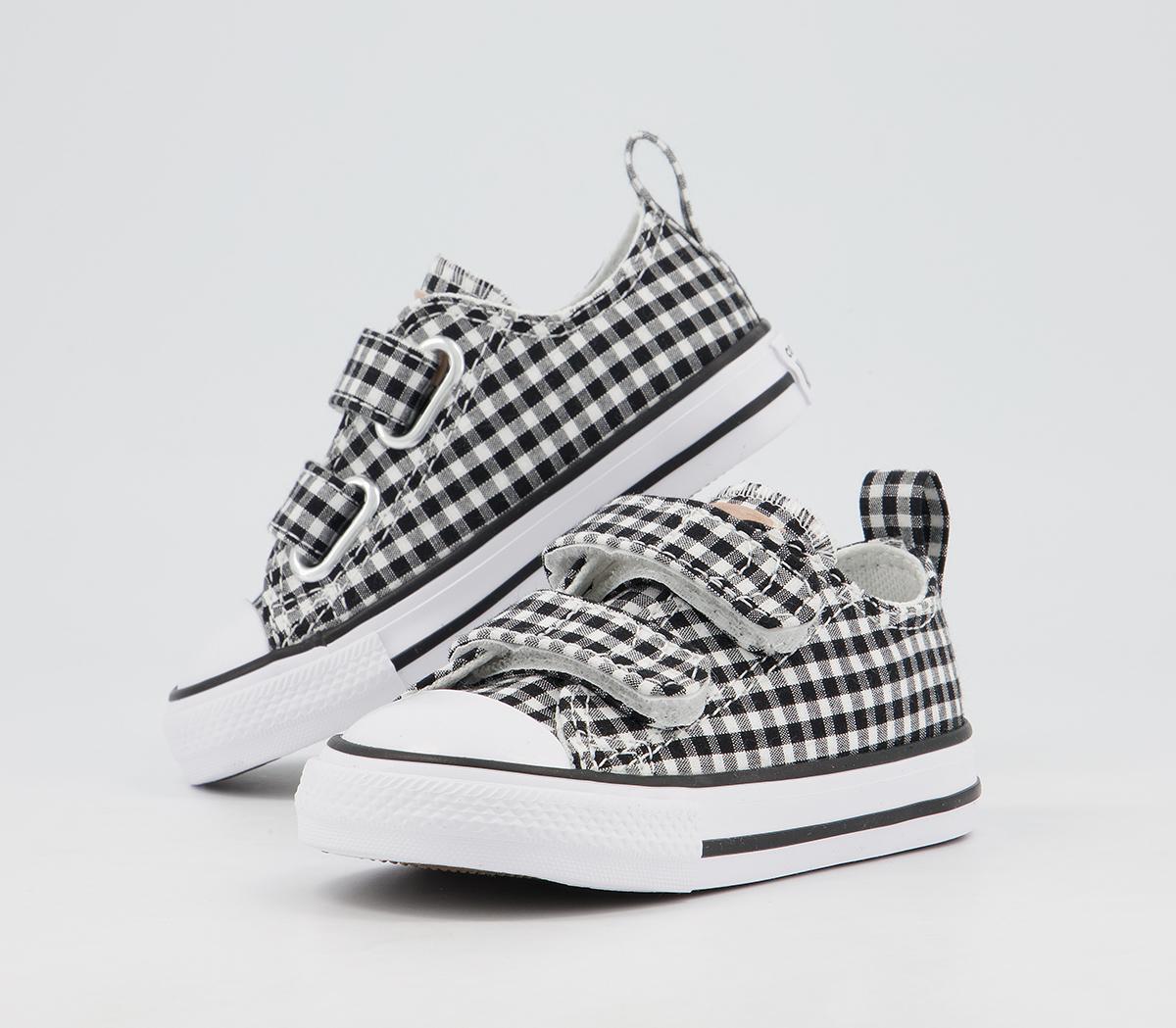 Converse All Star 2vlace Trainers Converse All Star 2vlace Trainers Black White Black Gingham