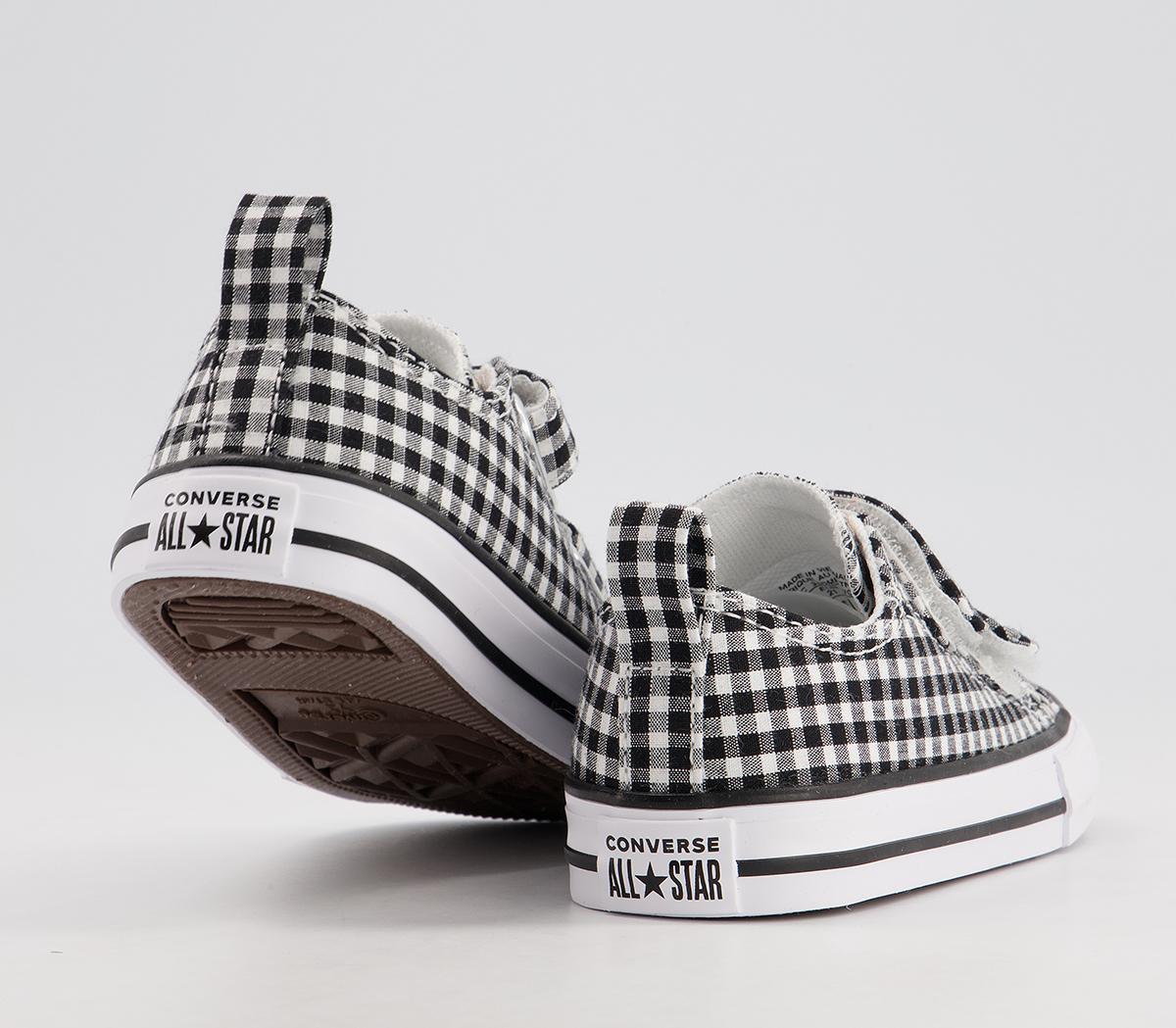 Converse All Star 2vlace Trainers Converse All Star 2vlace Trainers Black White Black Gingham