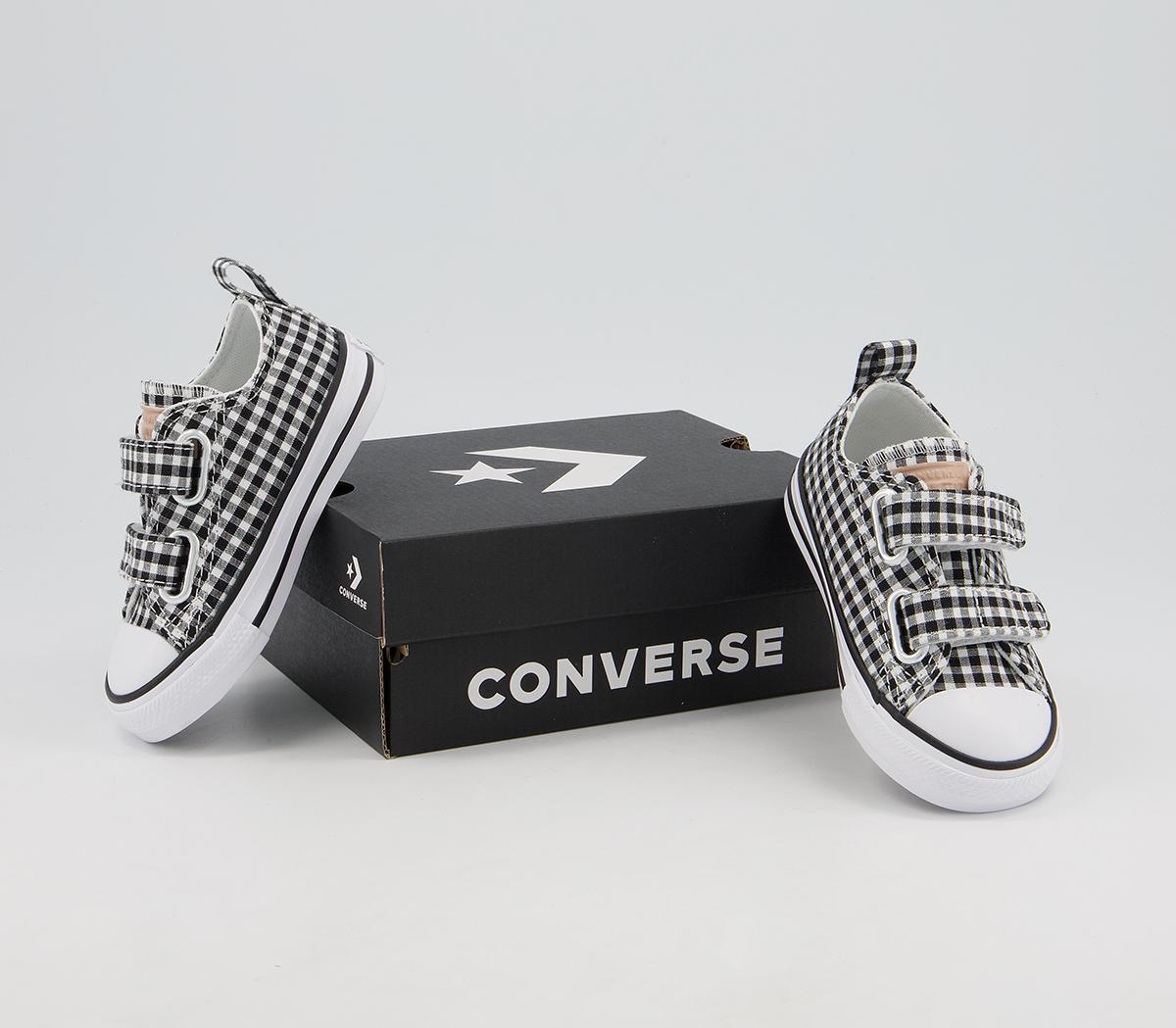 Converse All Star 2vlace Trainers Converse All Star 2vlace Trainers Black White Black Gingham