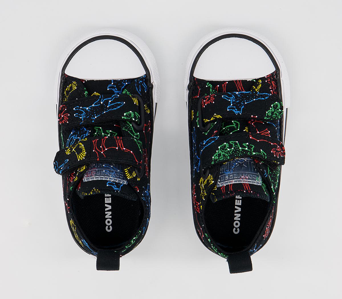 Converse All Star 2vlace Trainers Converse All Star 2vlace Trainers Black White Animal Constellation
