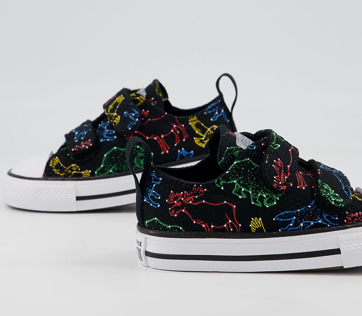 Converse All Star 2vlace Trainers Converse All Star 2vlace Trainers Black White Animal Constellation