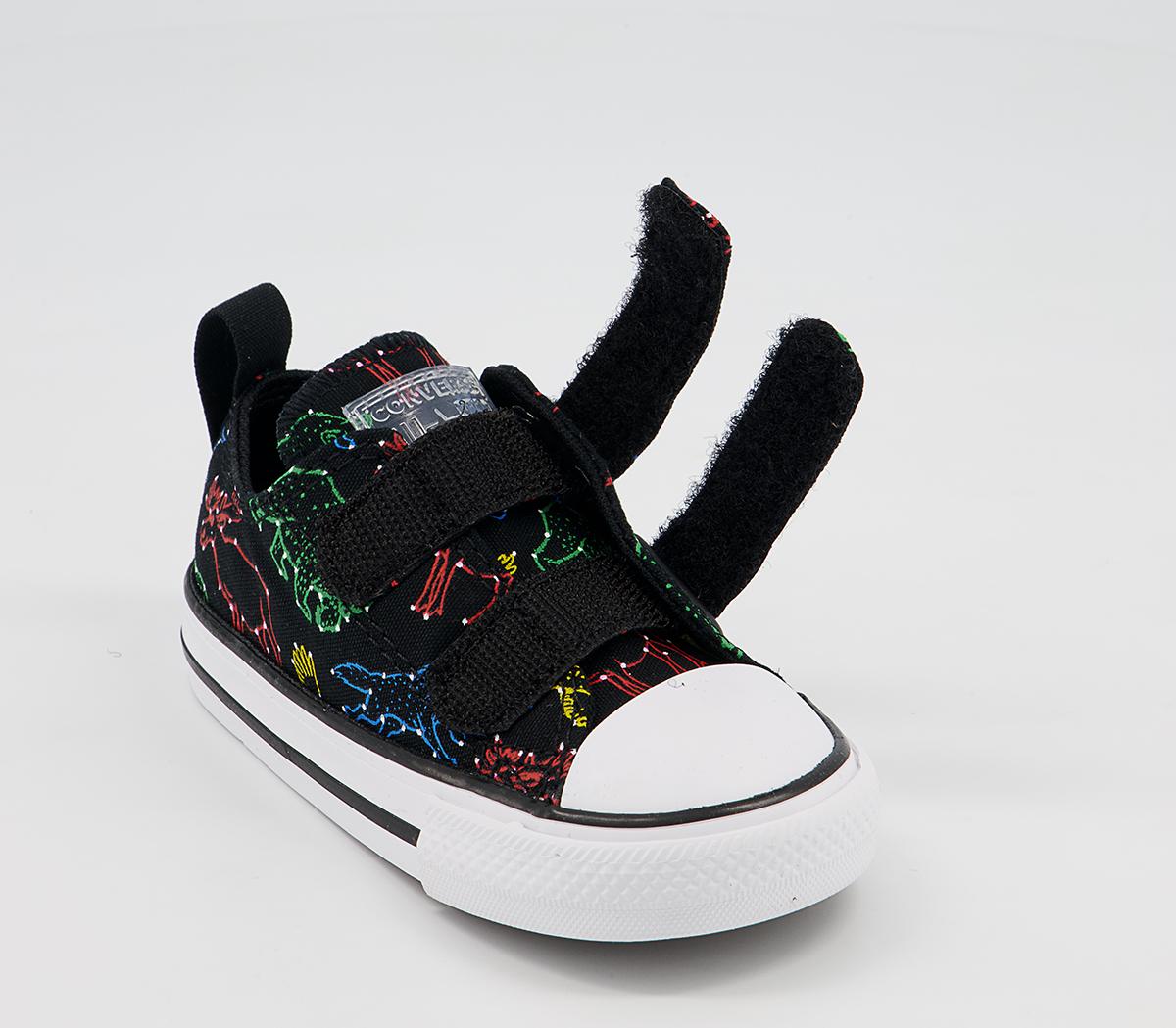 Converse All Star 2vlace Trainers Converse All Star 2vlace Trainers Black White Animal Constellation