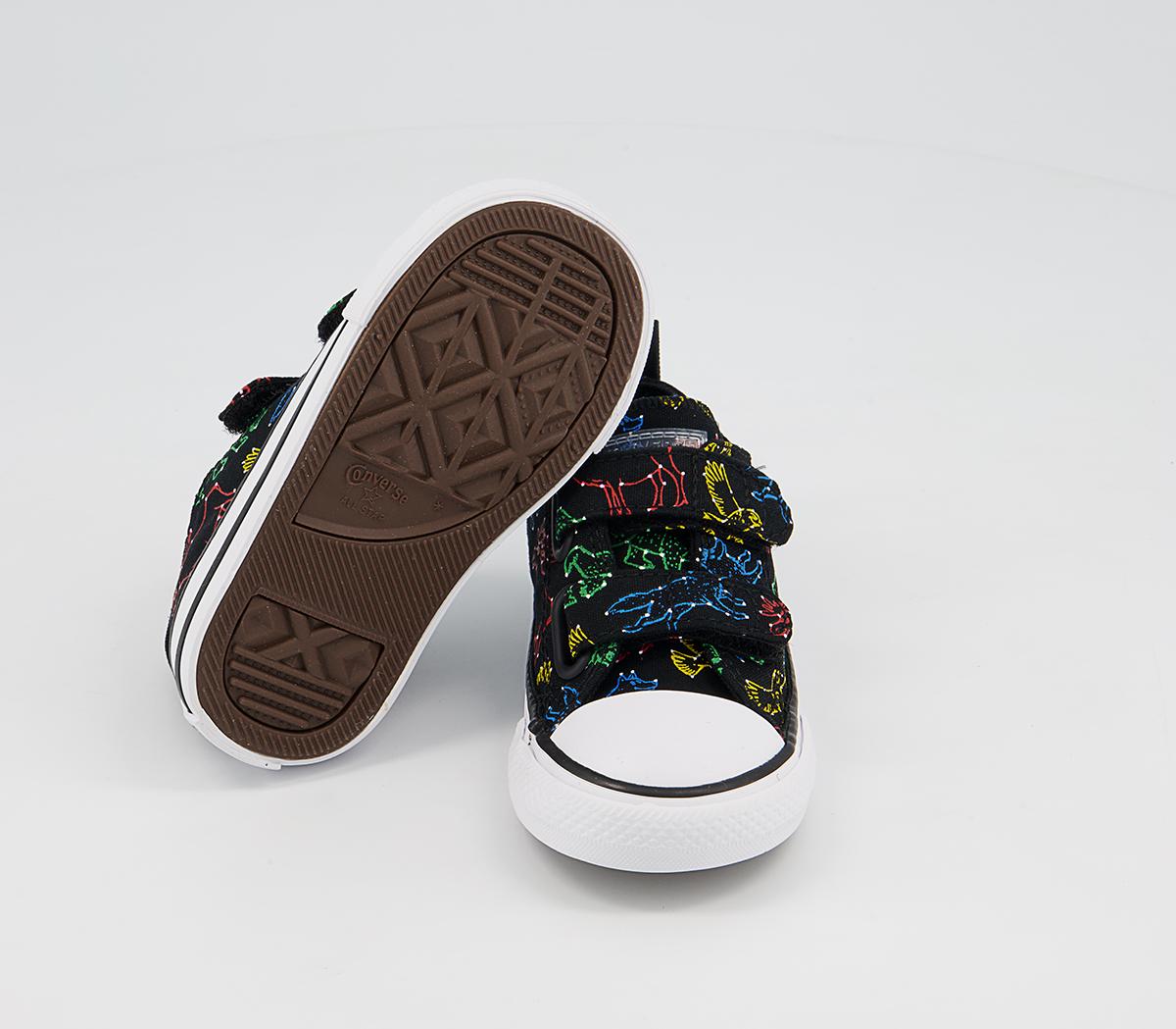 Converse All Star 2vlace Trainers Converse All Star 2vlace Trainers Black White Animal Constellation