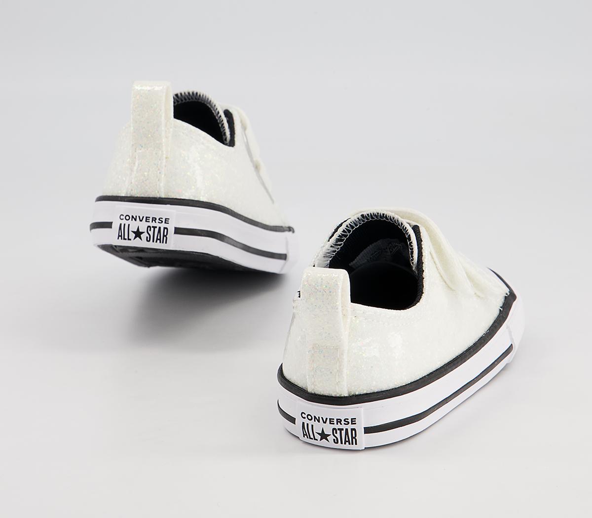 Converse All Star 2vlace Trainers Converse All Star 2vlace Trainers White Glitter