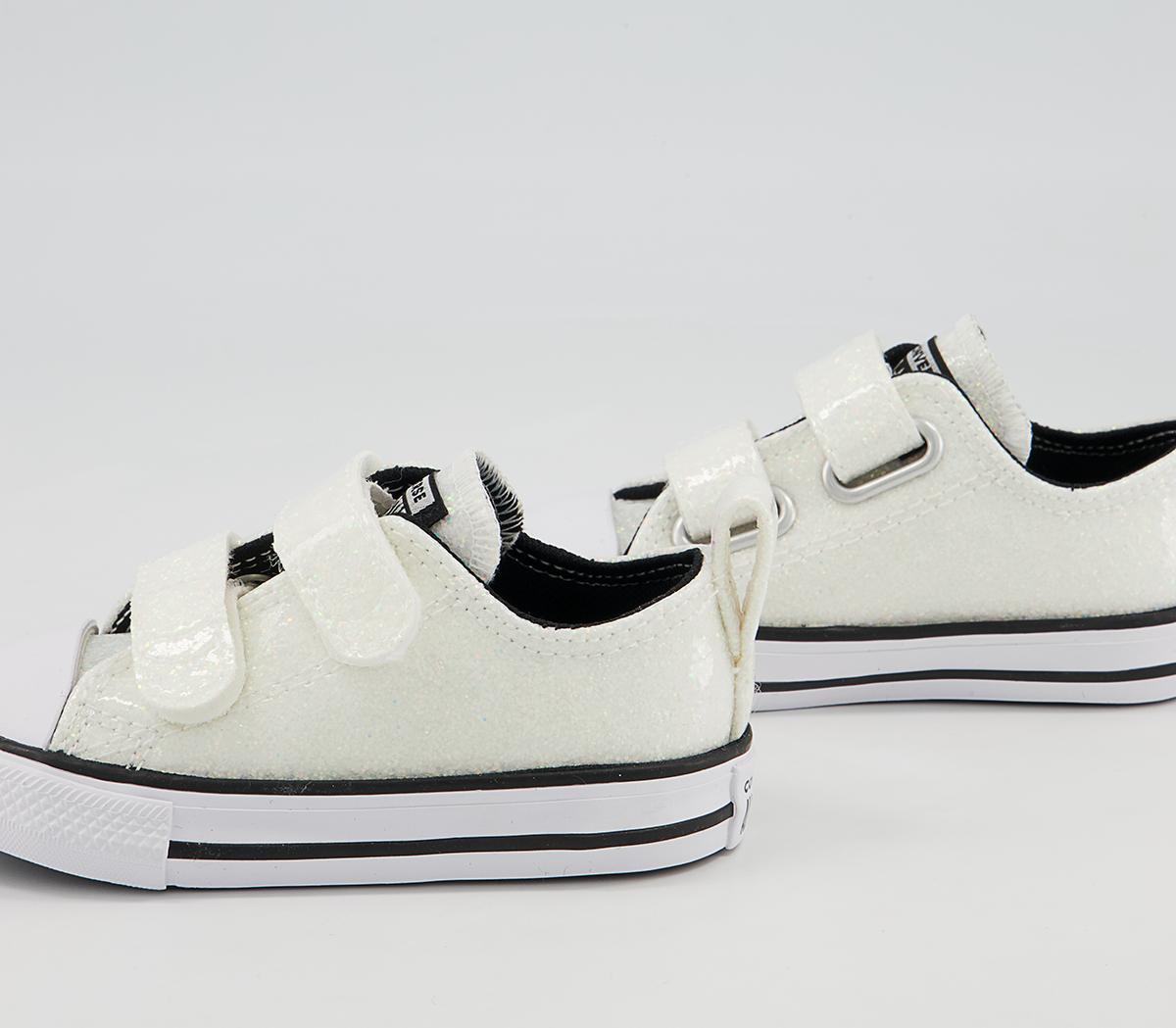 Converse All Star 2vlace Trainers Converse All Star 2vlace Trainers White Glitter