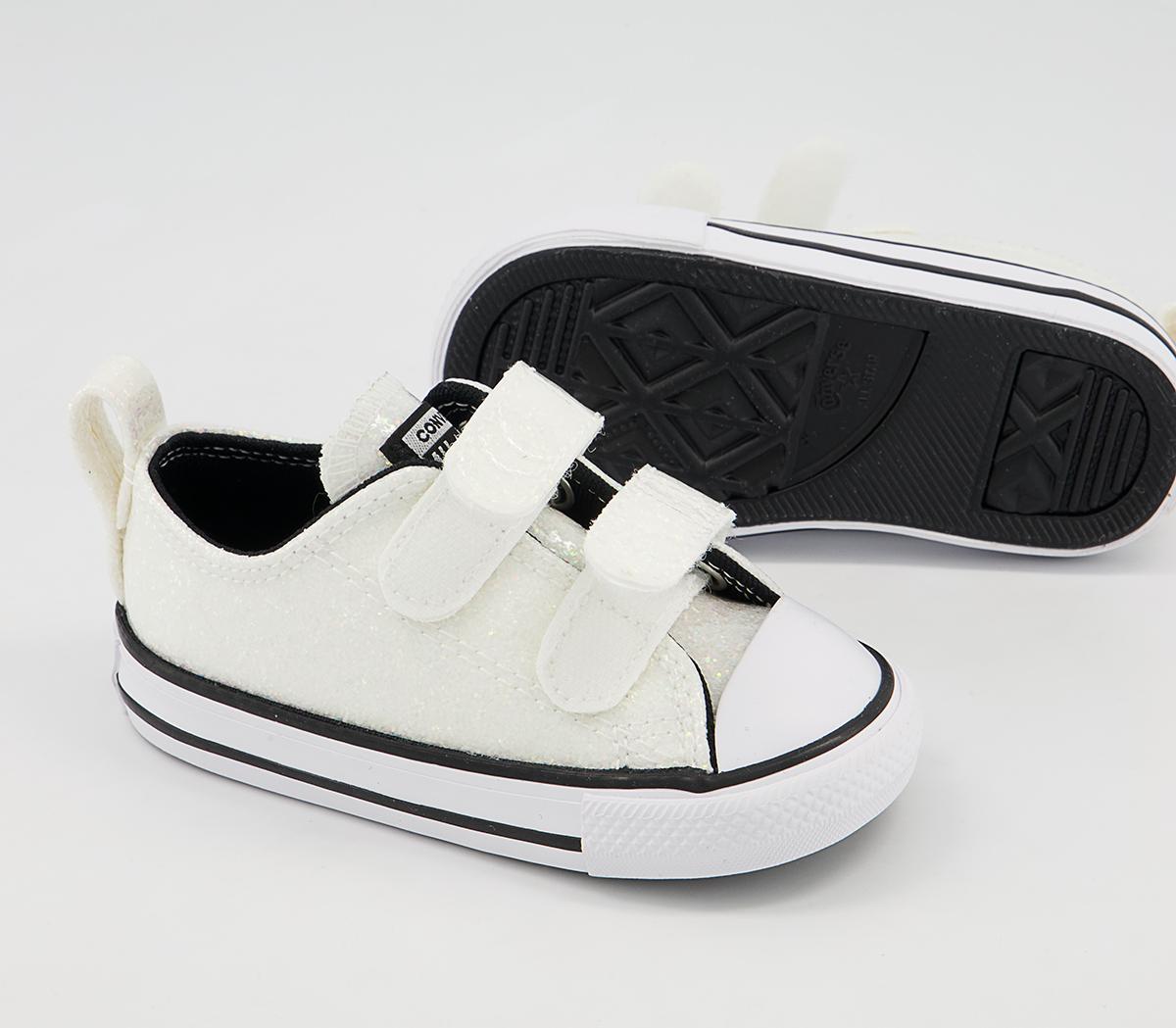 Converse All Star 2vlace Trainers Converse All Star 2vlace Trainers White Glitter