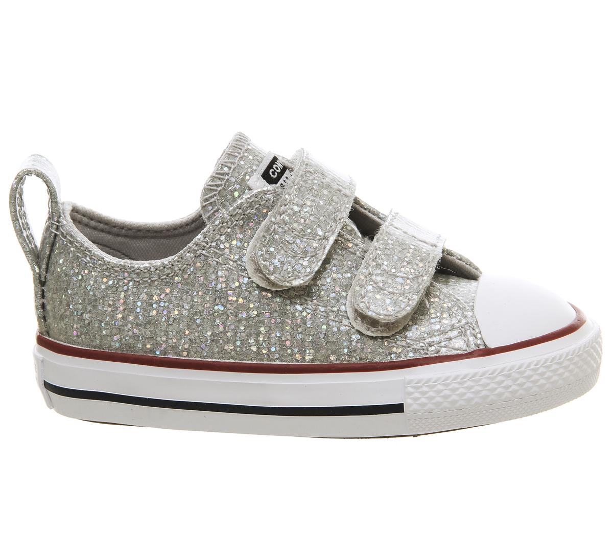 Converse All Star 2vlace Trainers Mouse Glitter White - Unisex