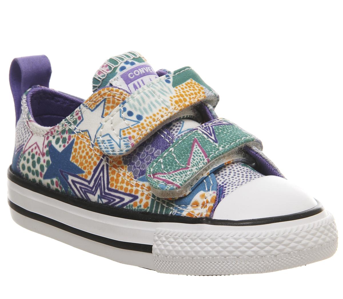 ConverseAll Star 2vlace TrainersWhite Wild Lilac Black