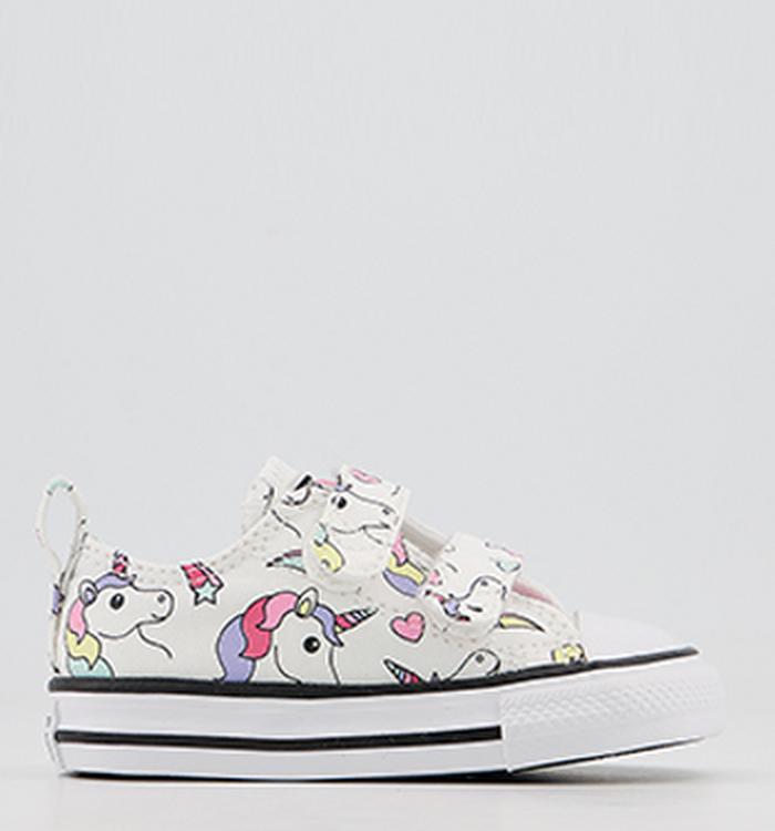 Converse All Star 2vlace Trainers White Unicorn Exclusive