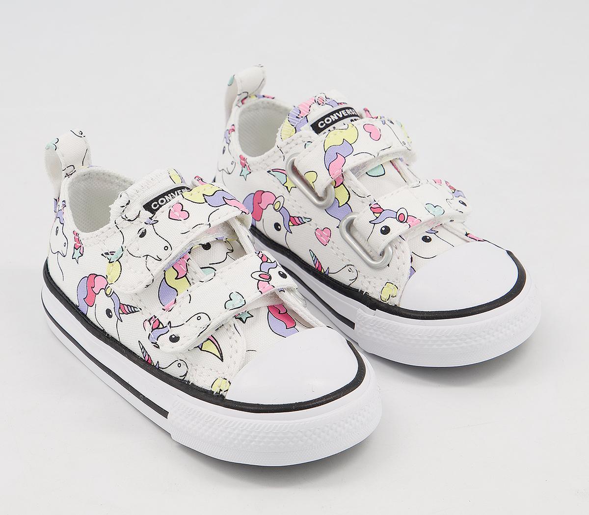 Converse All Star 2vlace Trainers Converse All Star 2vlace Trainers White Unicorn Exclusive