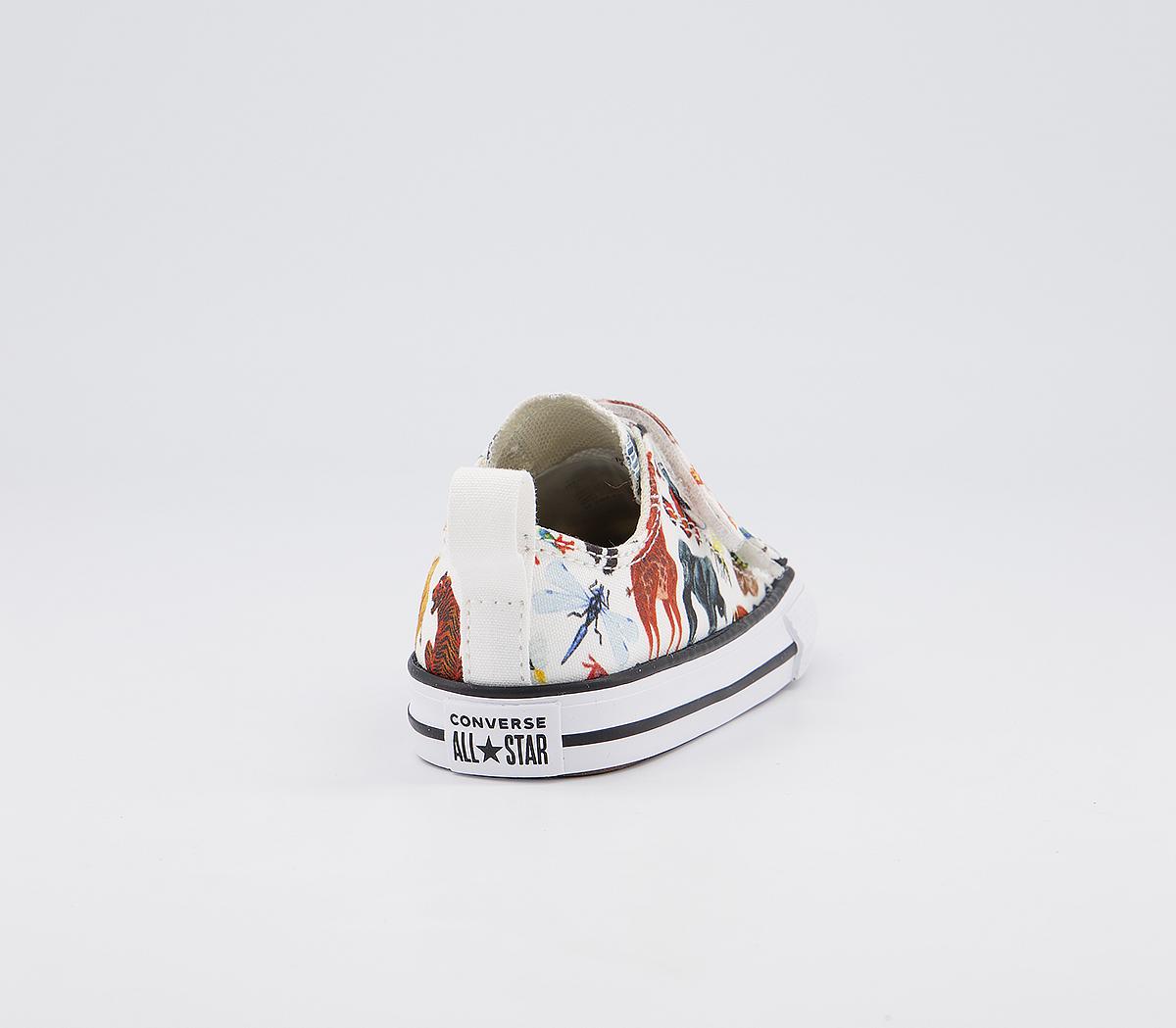 Converse All Star 2vlace Trainers Converse All Star 2vlace Trainers White Black White Animals