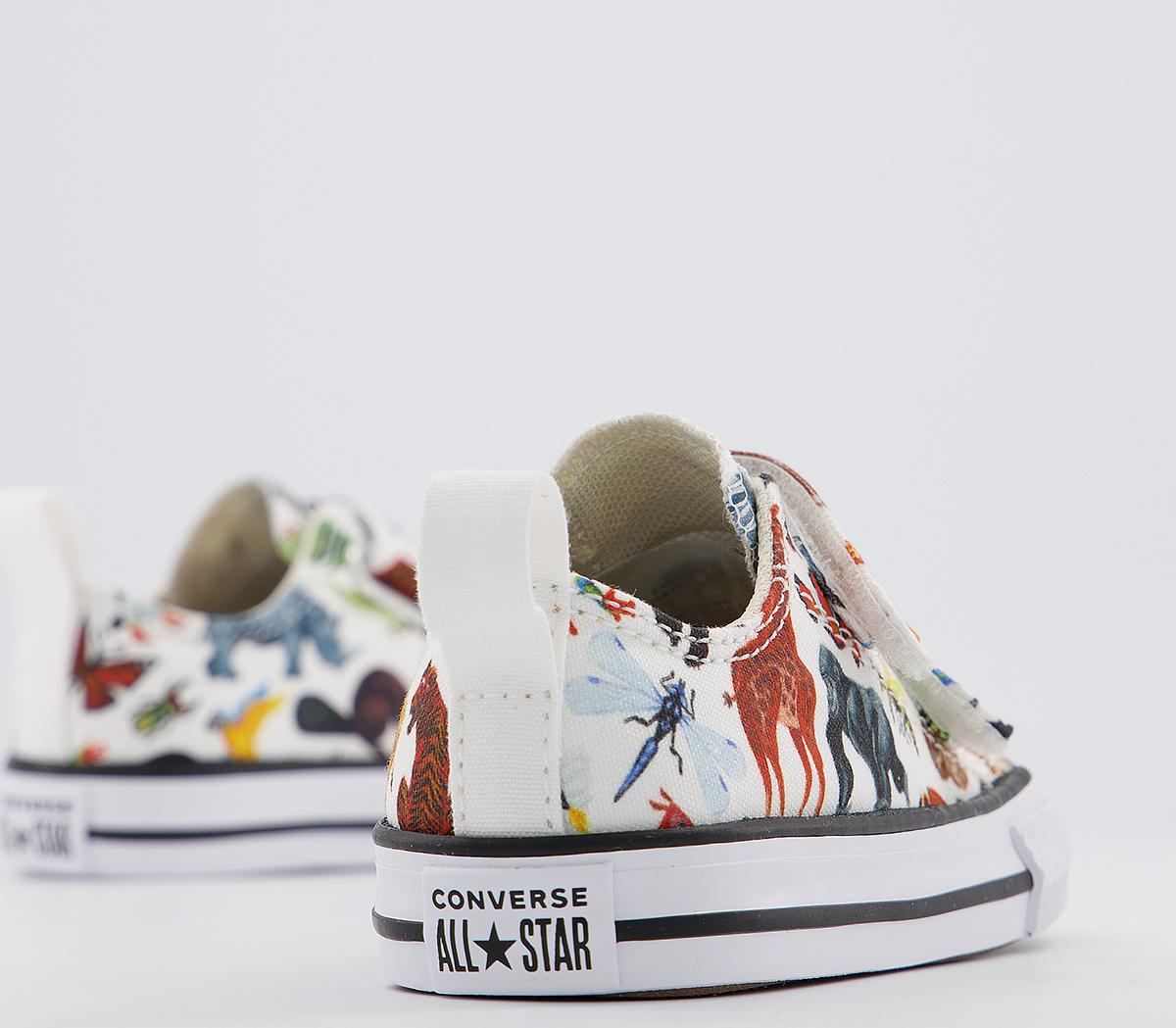 Converse All Star 2vlace Trainers Converse All Star 2vlace Trainers White Black White Animals