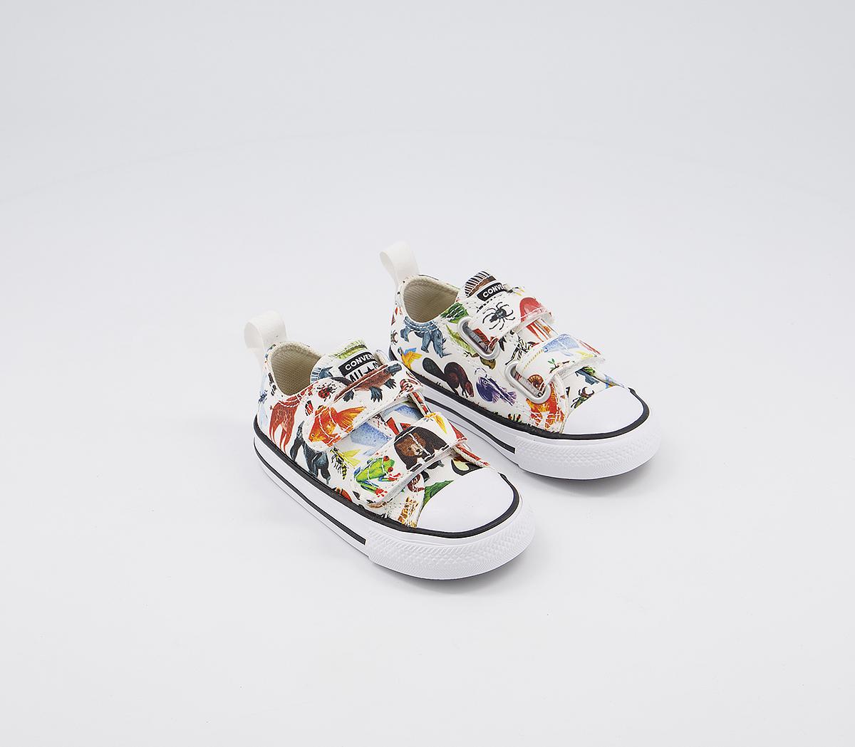 Converse All Star 2vlace Trainers Converse All Star 2vlace Trainers White Black White Animals