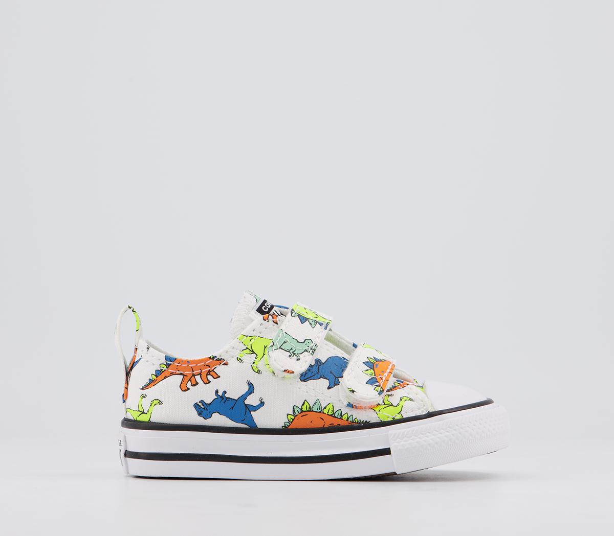 Converse all star 2025 2vlace trainers white dinosaur