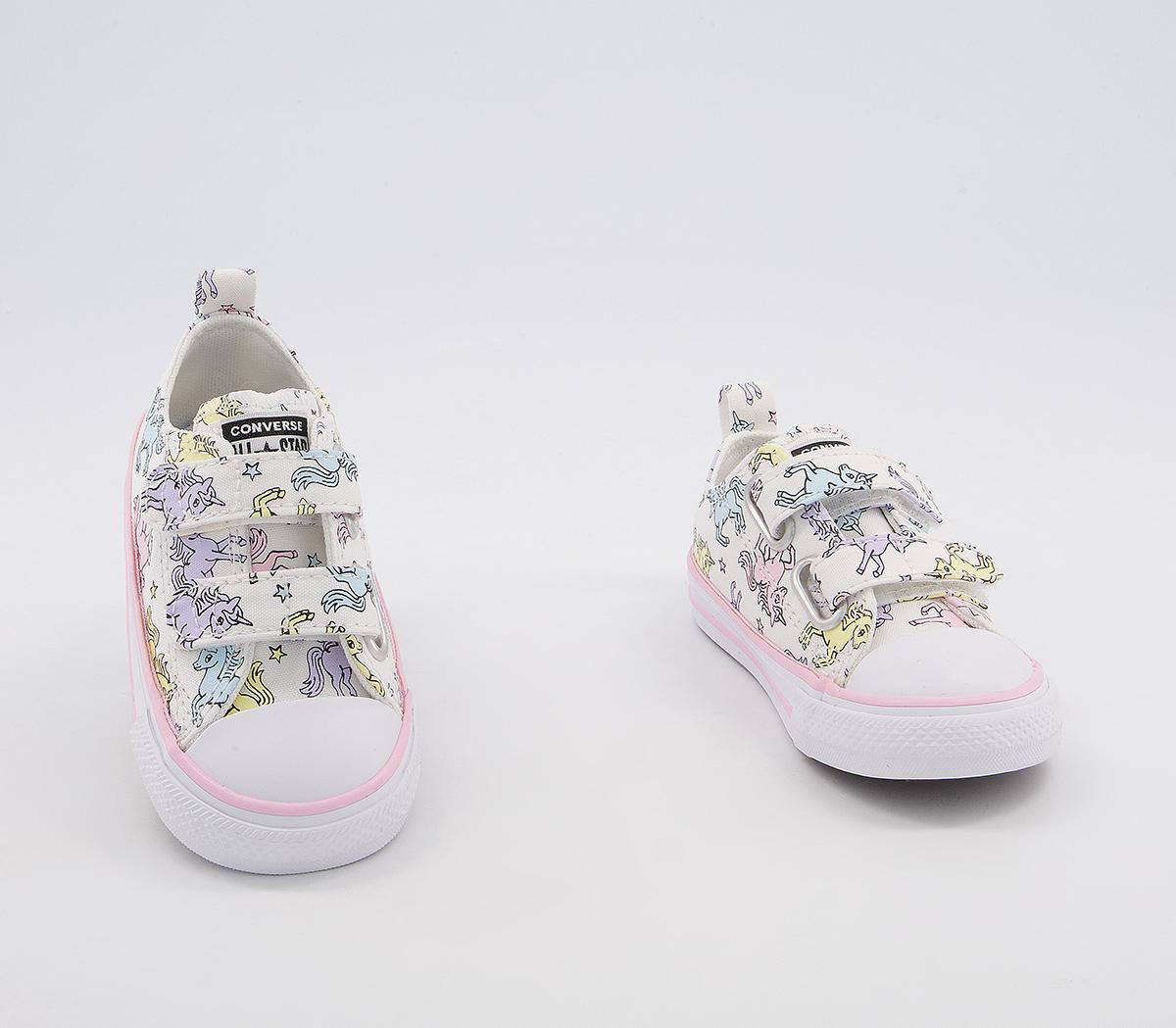 Converse All Star 2vlace Trainers Converse All Star 2vlace Trainers White Pastel Unicorn Exclusive